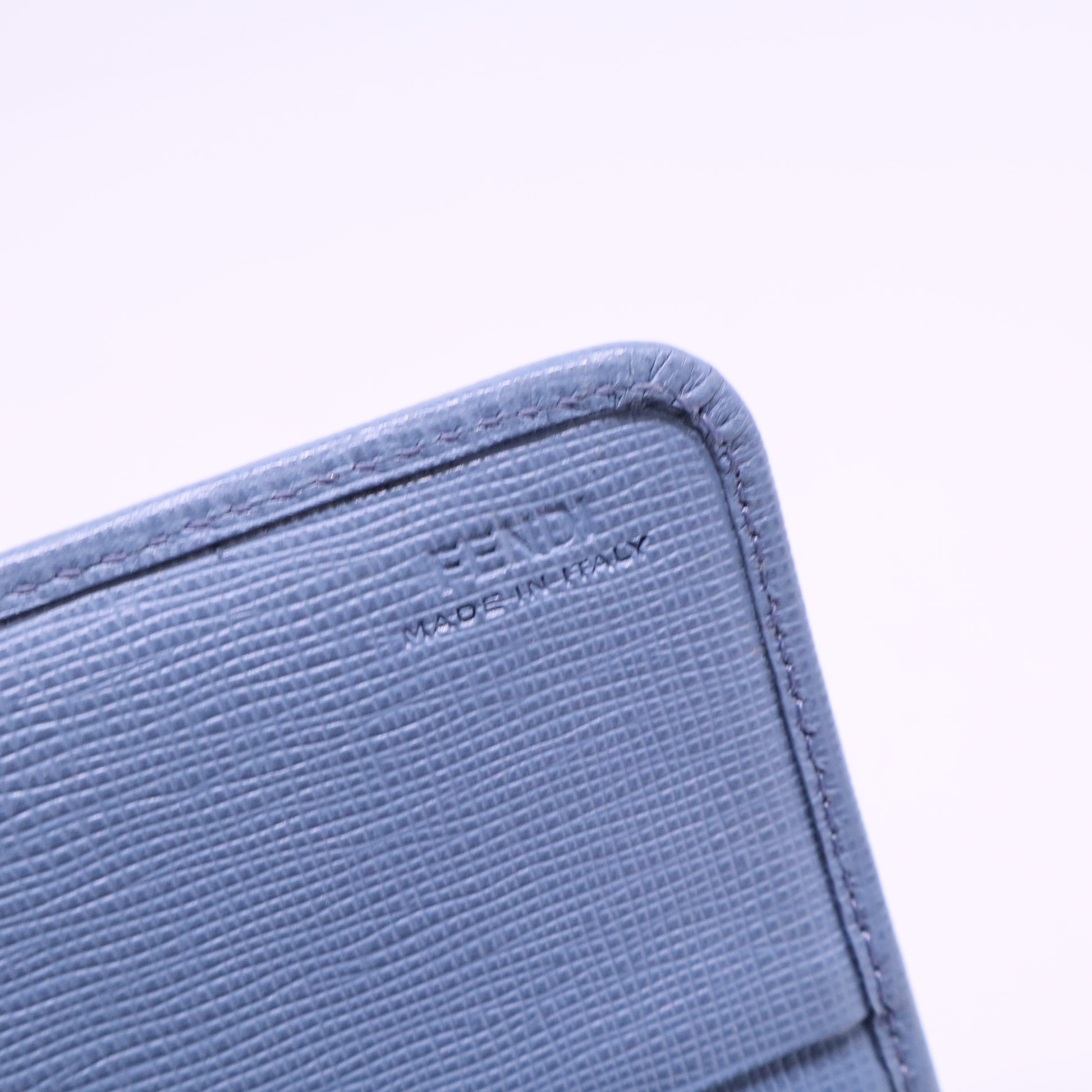 Brown/Blue Zucca Coated Canvas and Leather Flap Continental Wallet