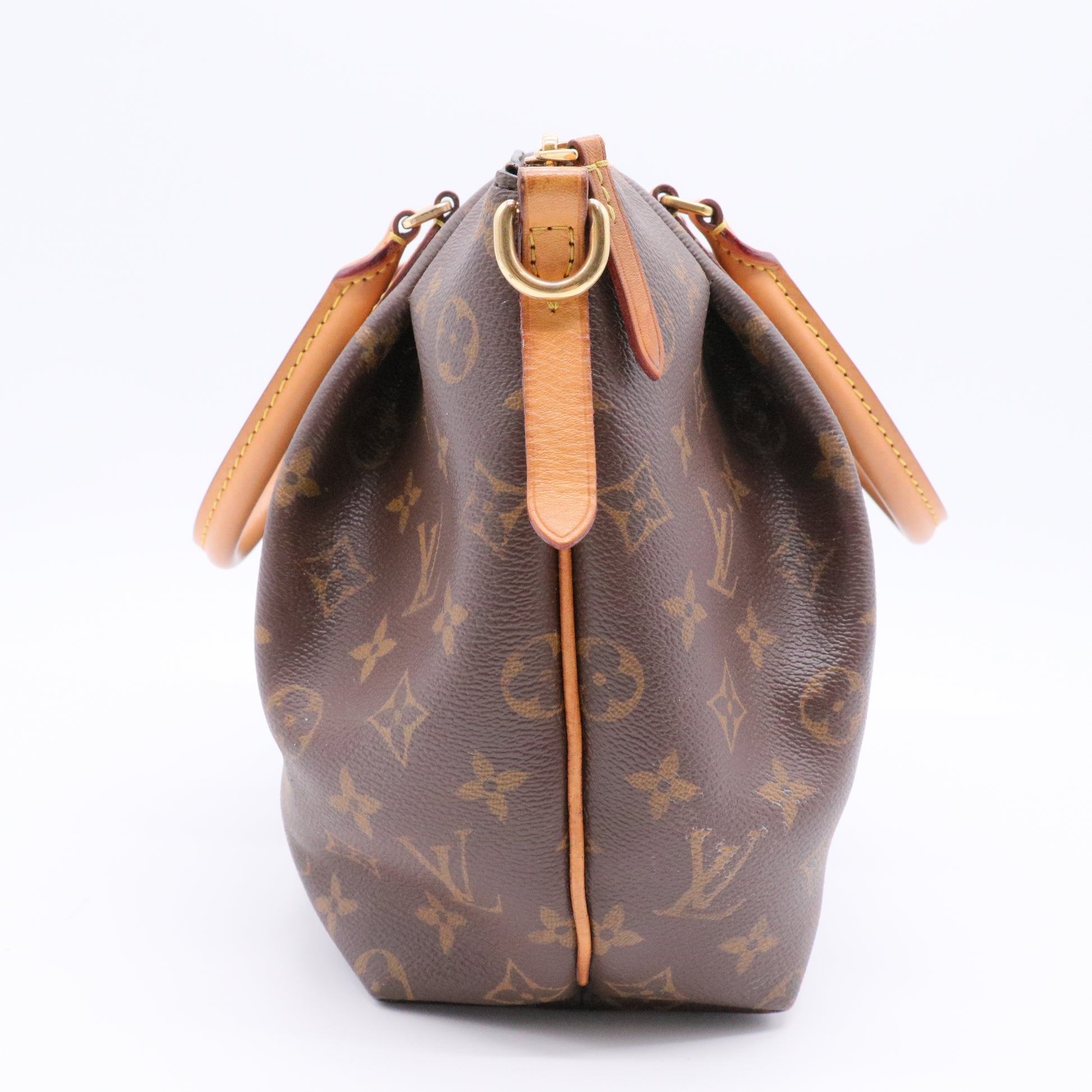 Turen MM monogram Handbag PVC leather Brown 2WAY