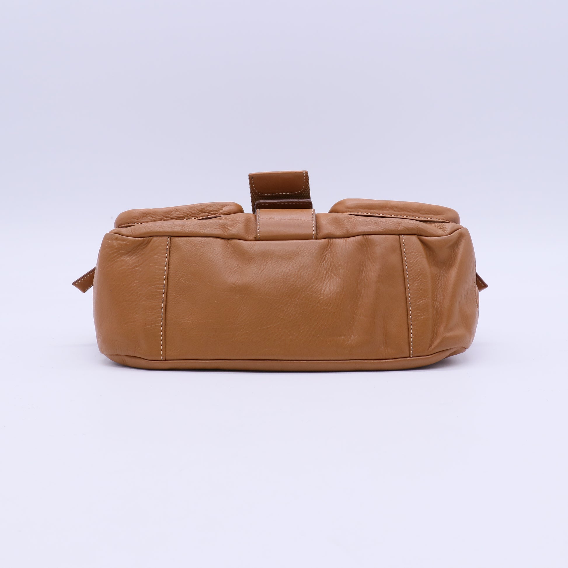 Prada Brown Leather Shoulder Bag Italy twins LDJ3964