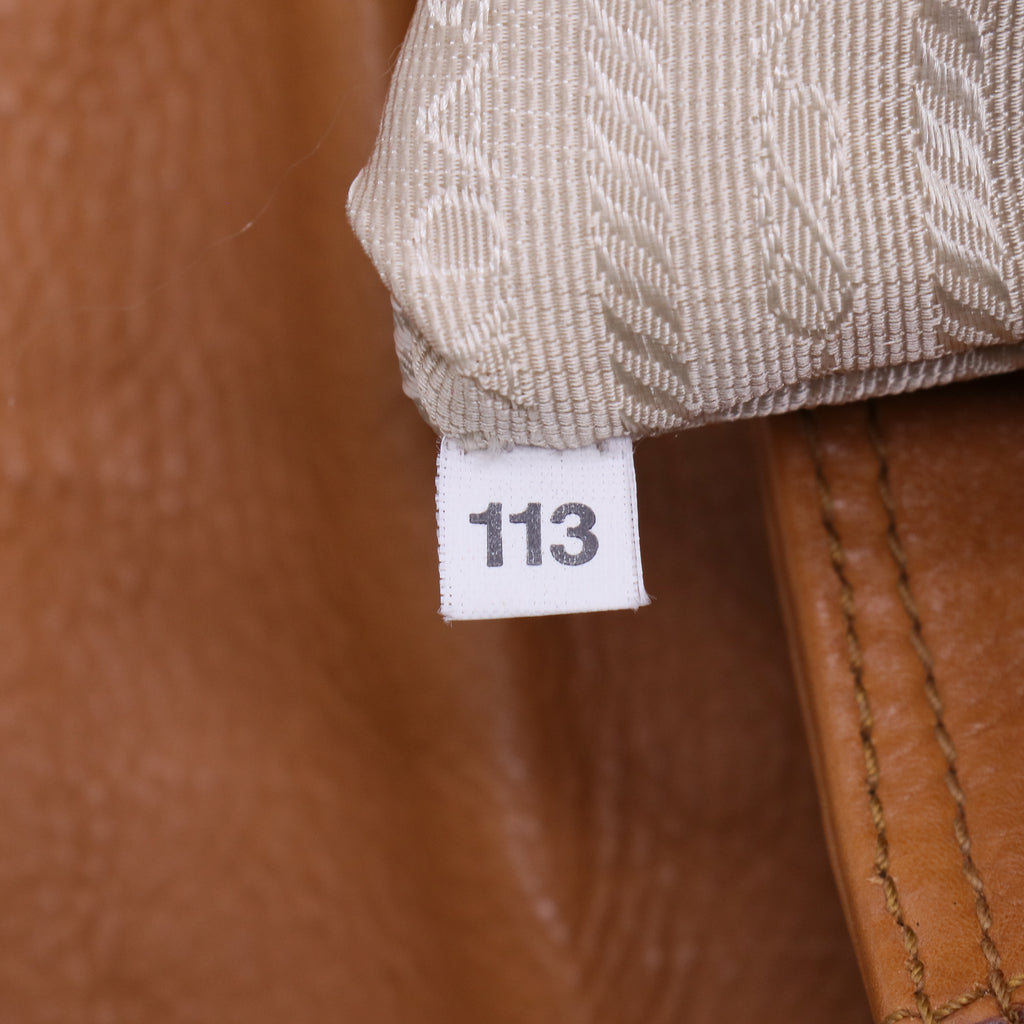 Prada Brown Leather Shoulder Bag Italy twins LDJ3964
