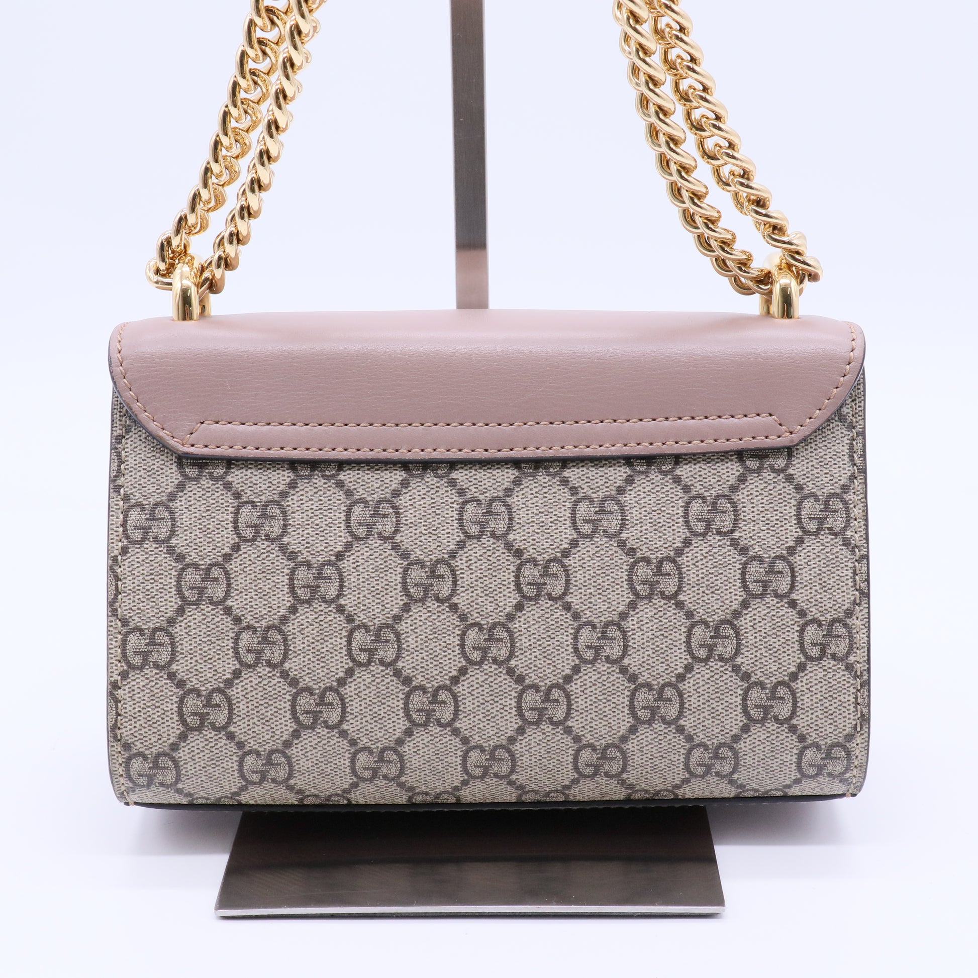 Pearly Padlock Shoulder Bag Studded Leather Small