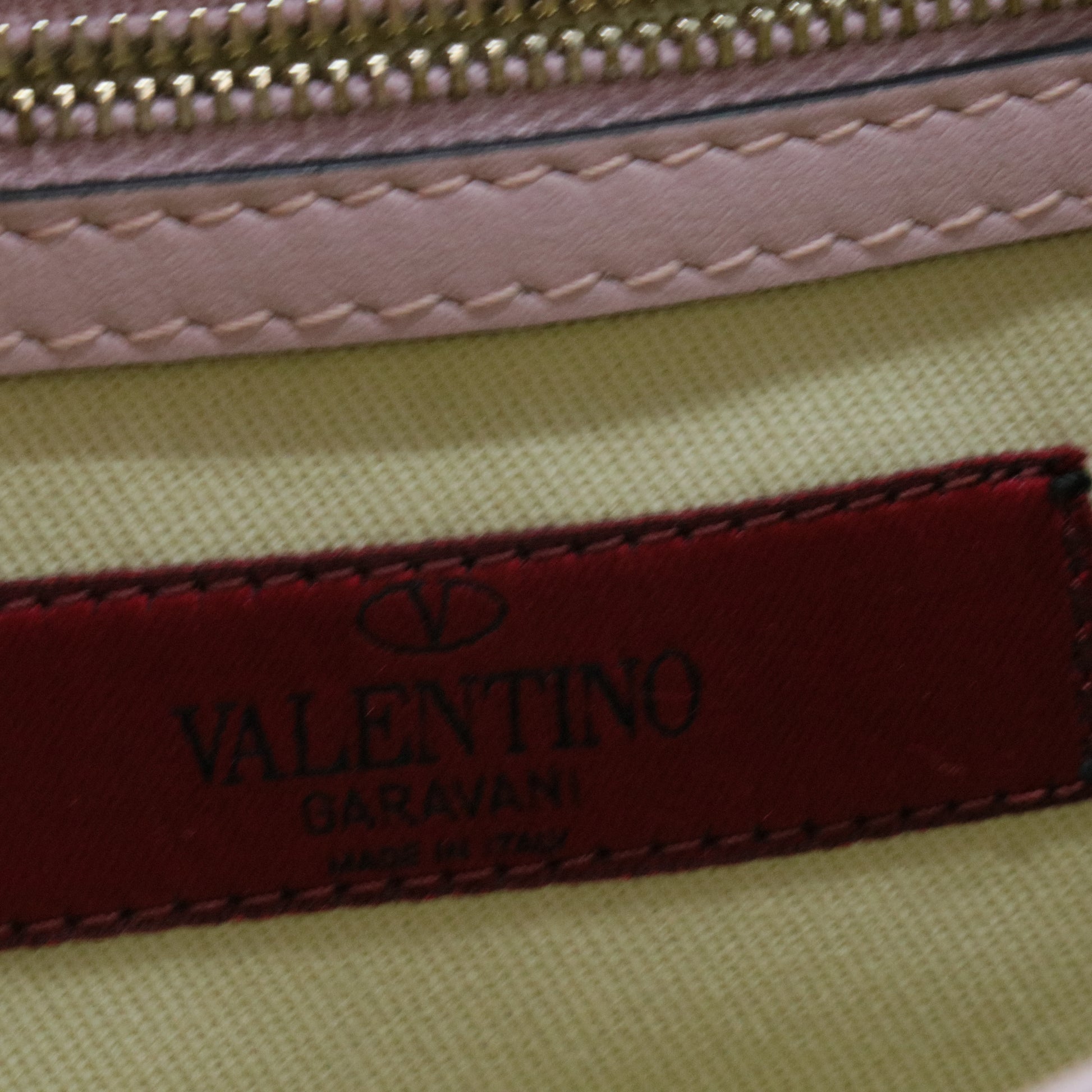Vitello Medium Glam Lock Rockstud Flap Water Rose