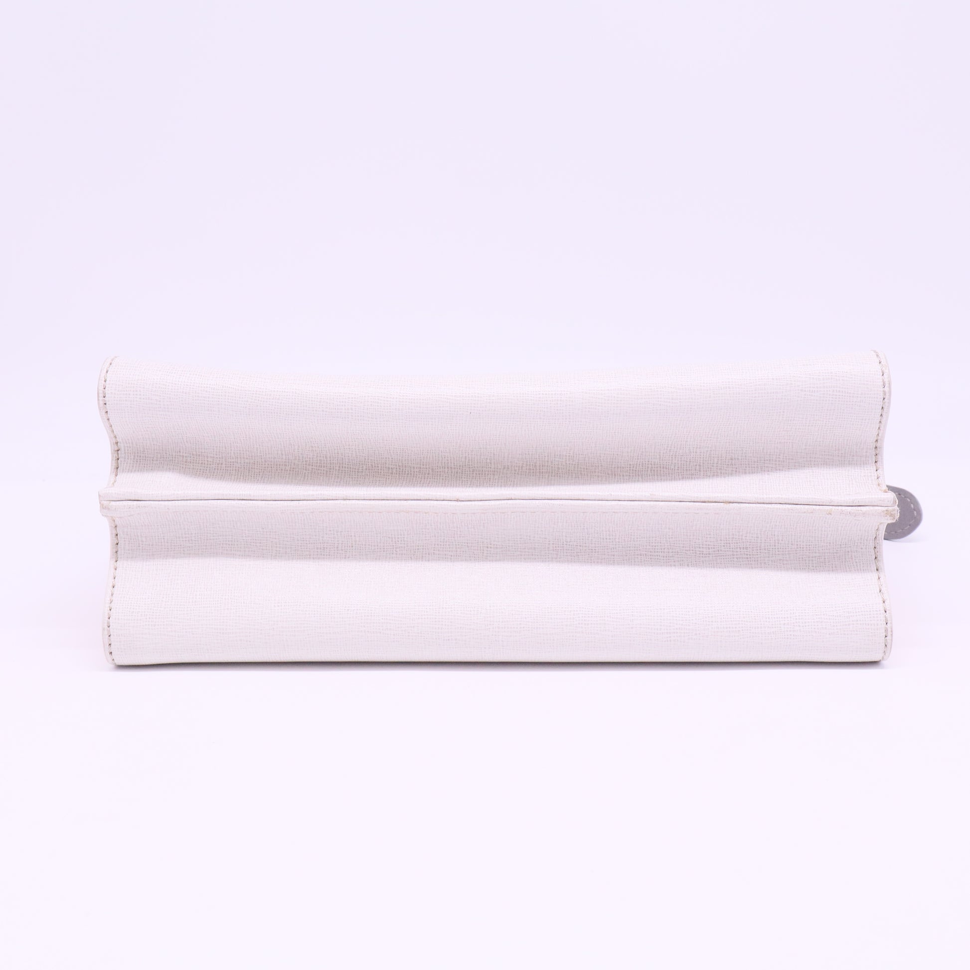 Cobalt/Milk Saffiano Leather Demi Jour Shoulder Bag