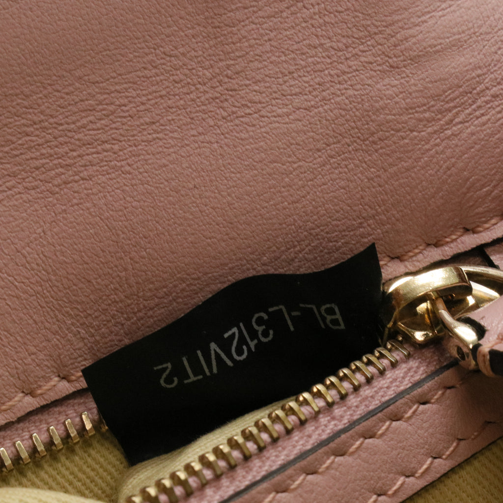 Vitello Medium Glam Lock Rockstud Flap Water Rose