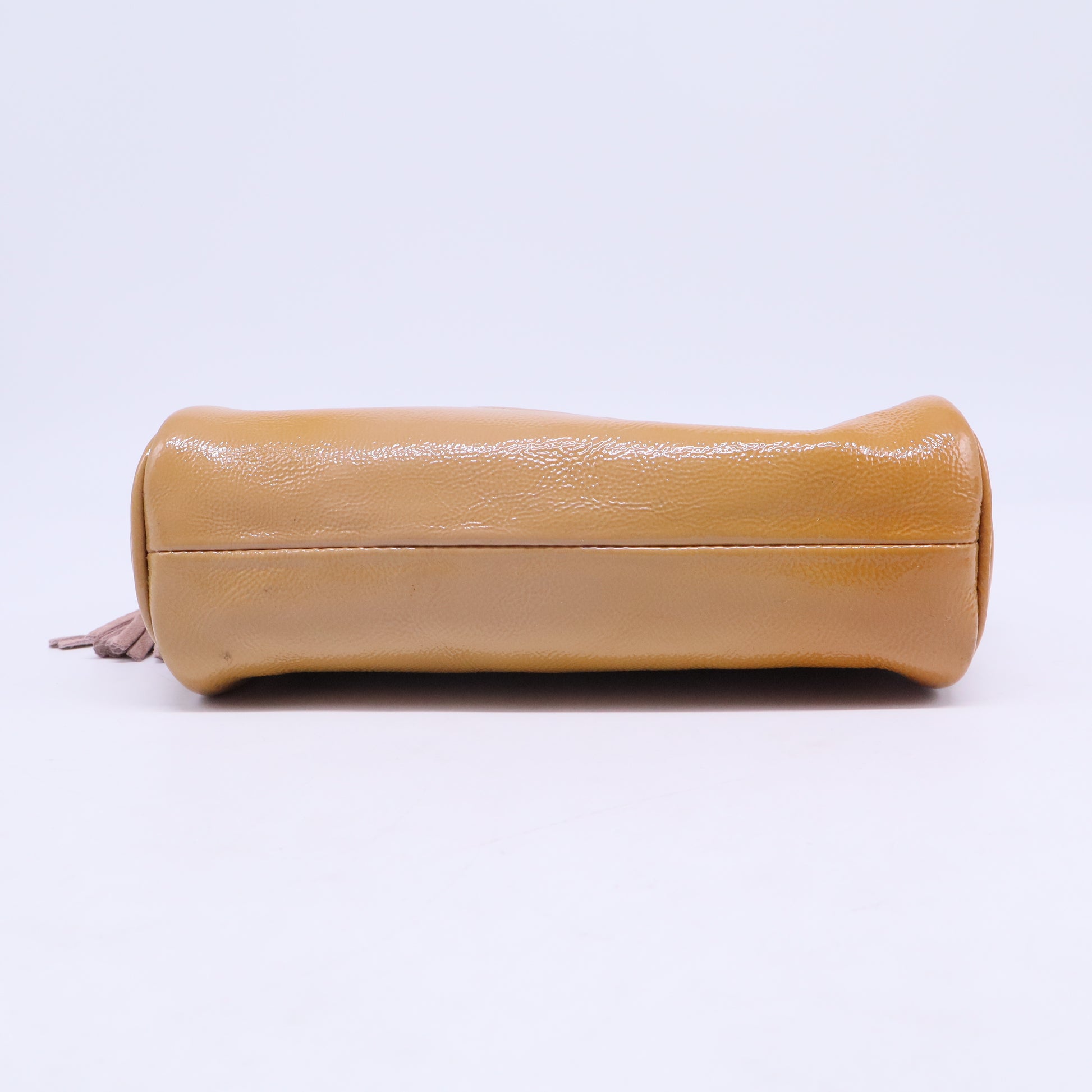Soho Cosmetic Pouch Patent Beige Leather Logo B21039