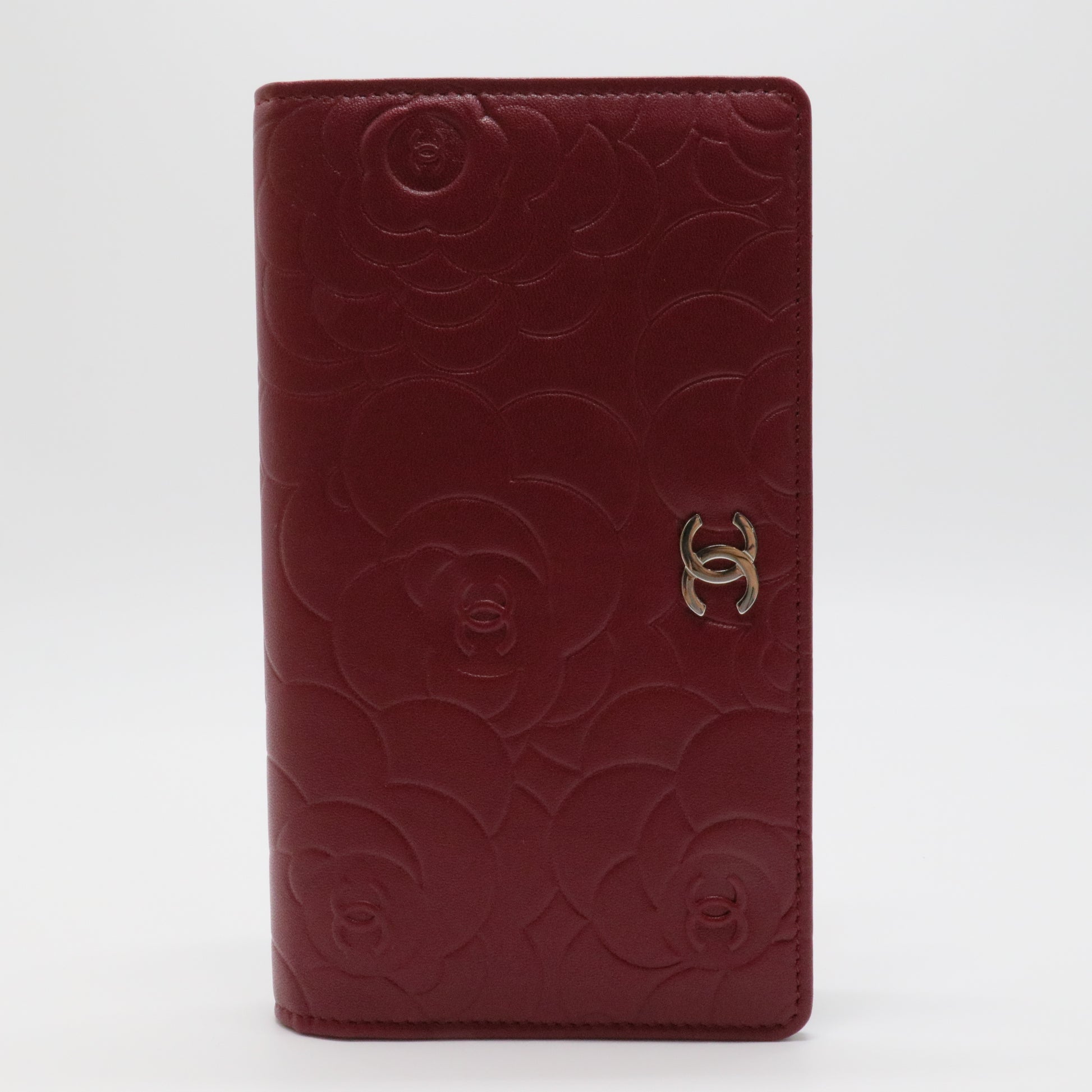 Camellia Embossed Long Wallet