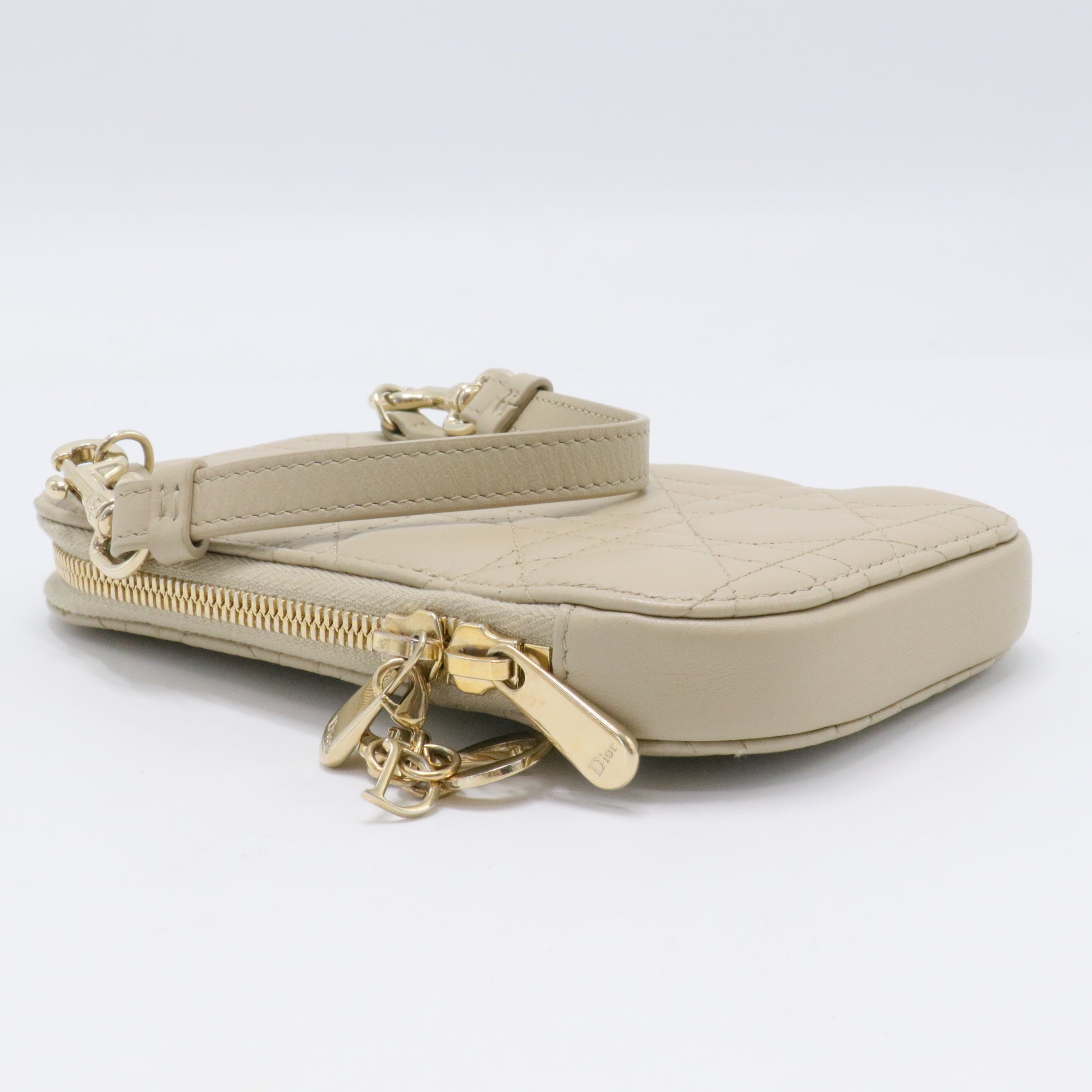 Lady Dior Phone Holder on Chain Cannage Quilt Lambskin