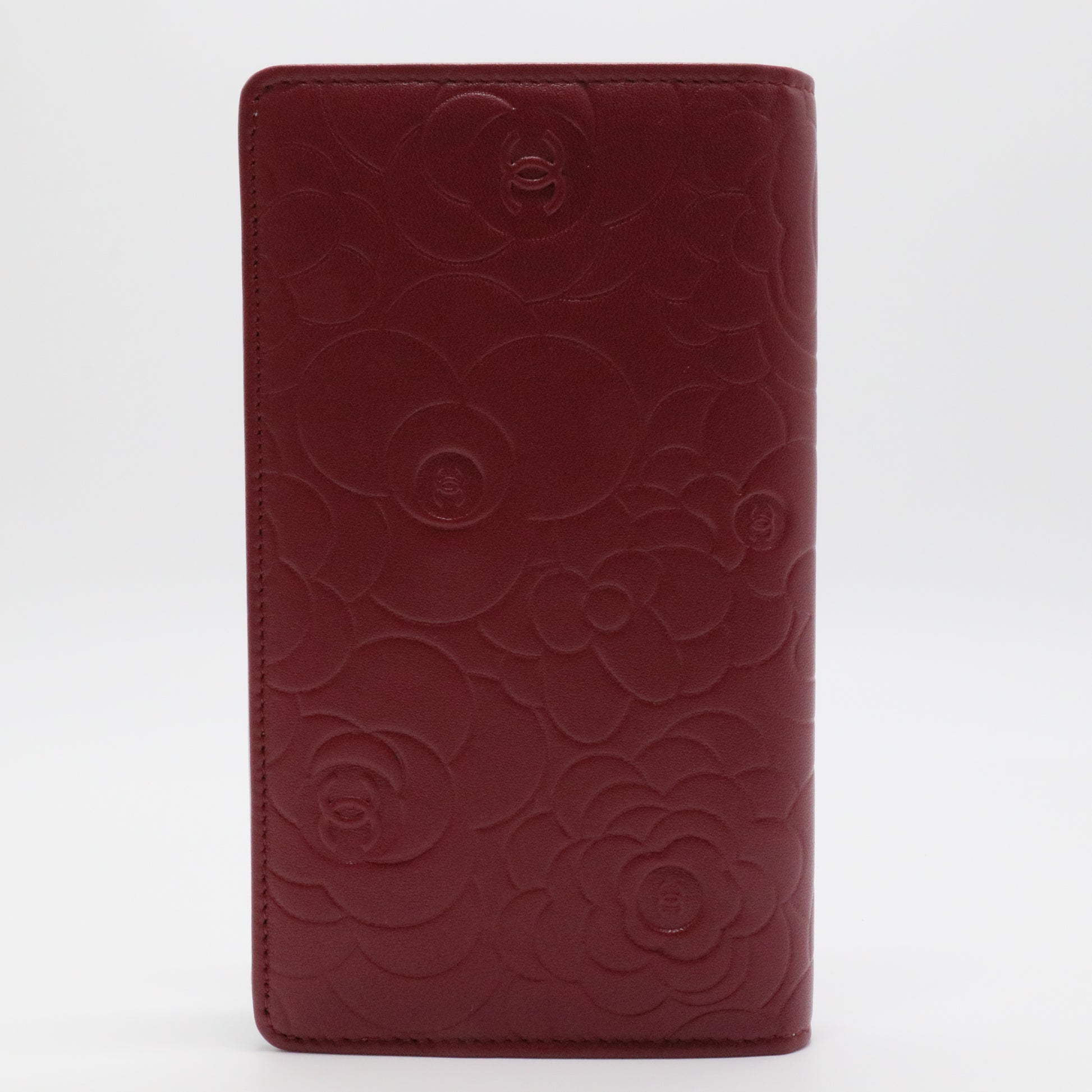 Camellia Embossed Long Wallet