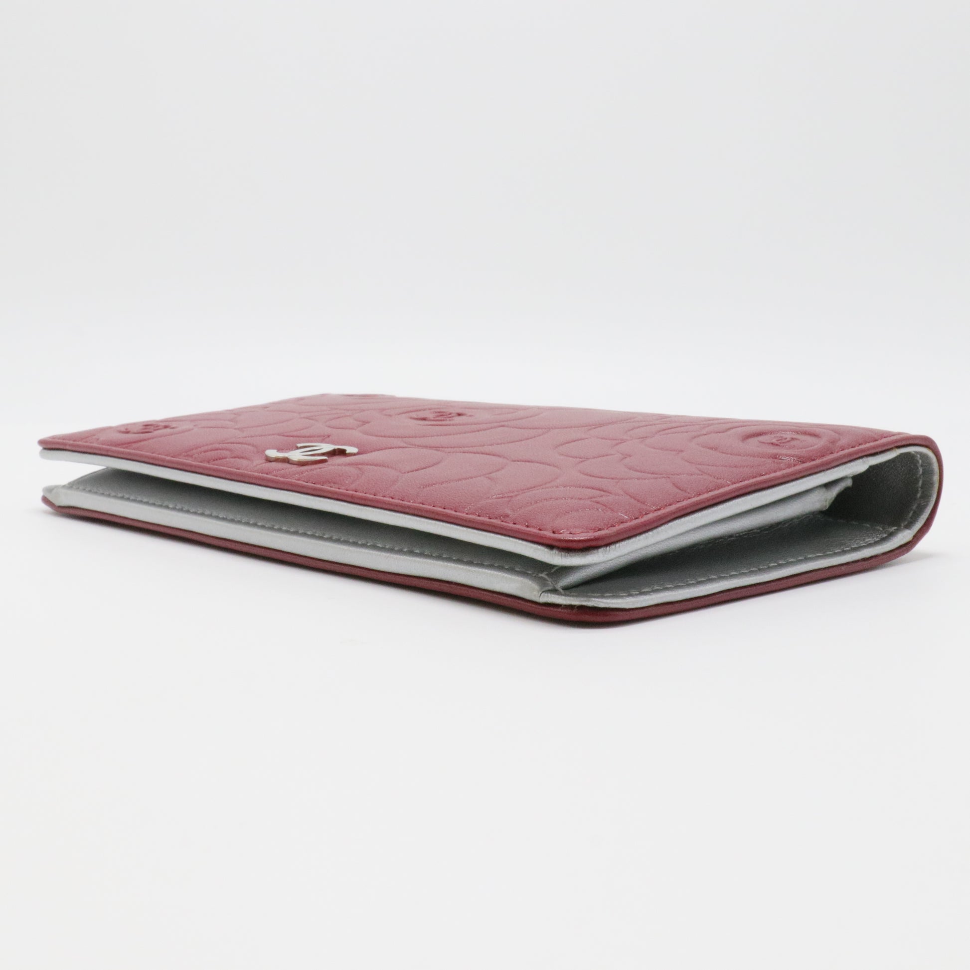 Camellia Embossed Long Wallet