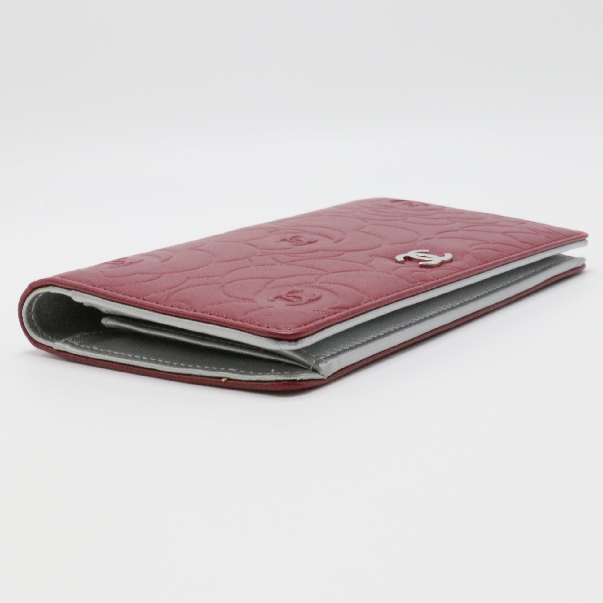 Camellia Embossed Long Wallet