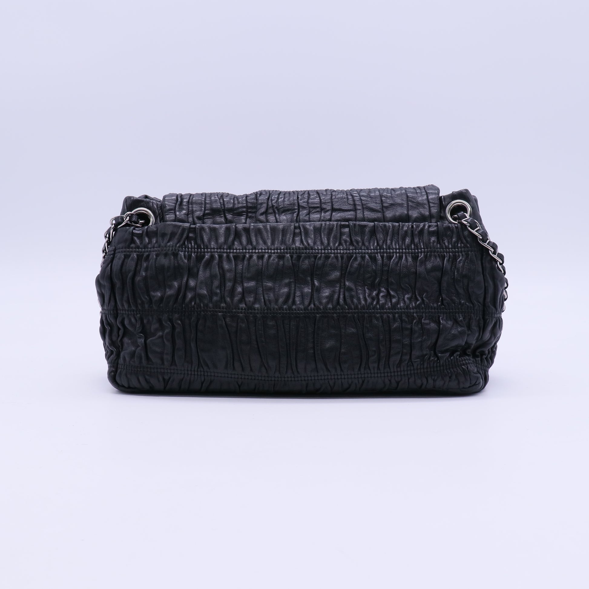 Gaufre Chain Flap Shoulder Bag Nappa Leather Twins LDJ3950