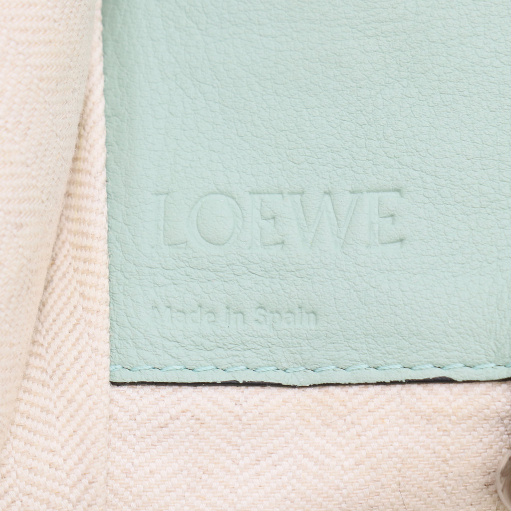 Loewe Calfskin Gingham Small Hammock Shoulder Bag Pink Green twins B22819
