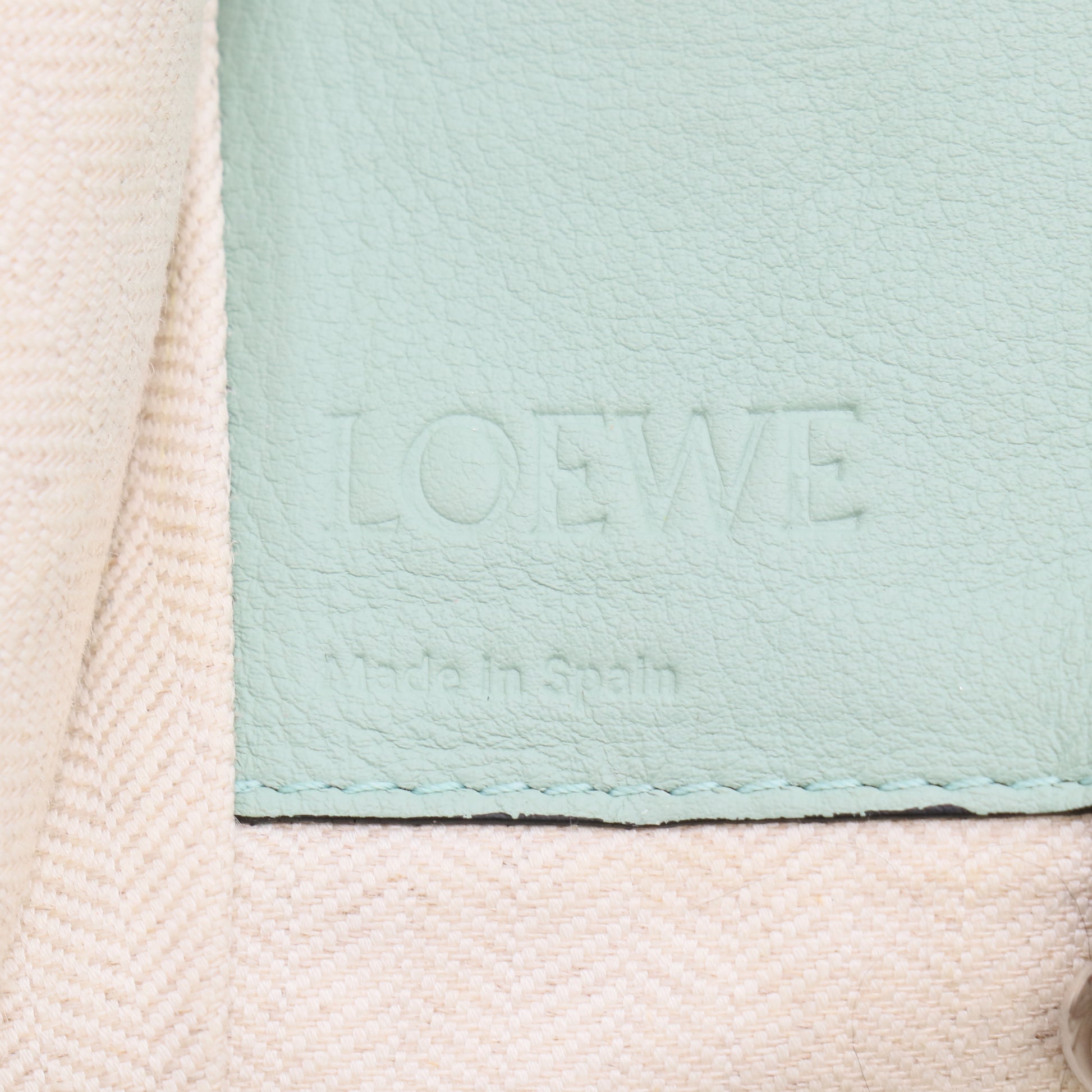 Loewe Calfskin Gingham Small Hammock Shoulder Bag Pink Green twins B22819