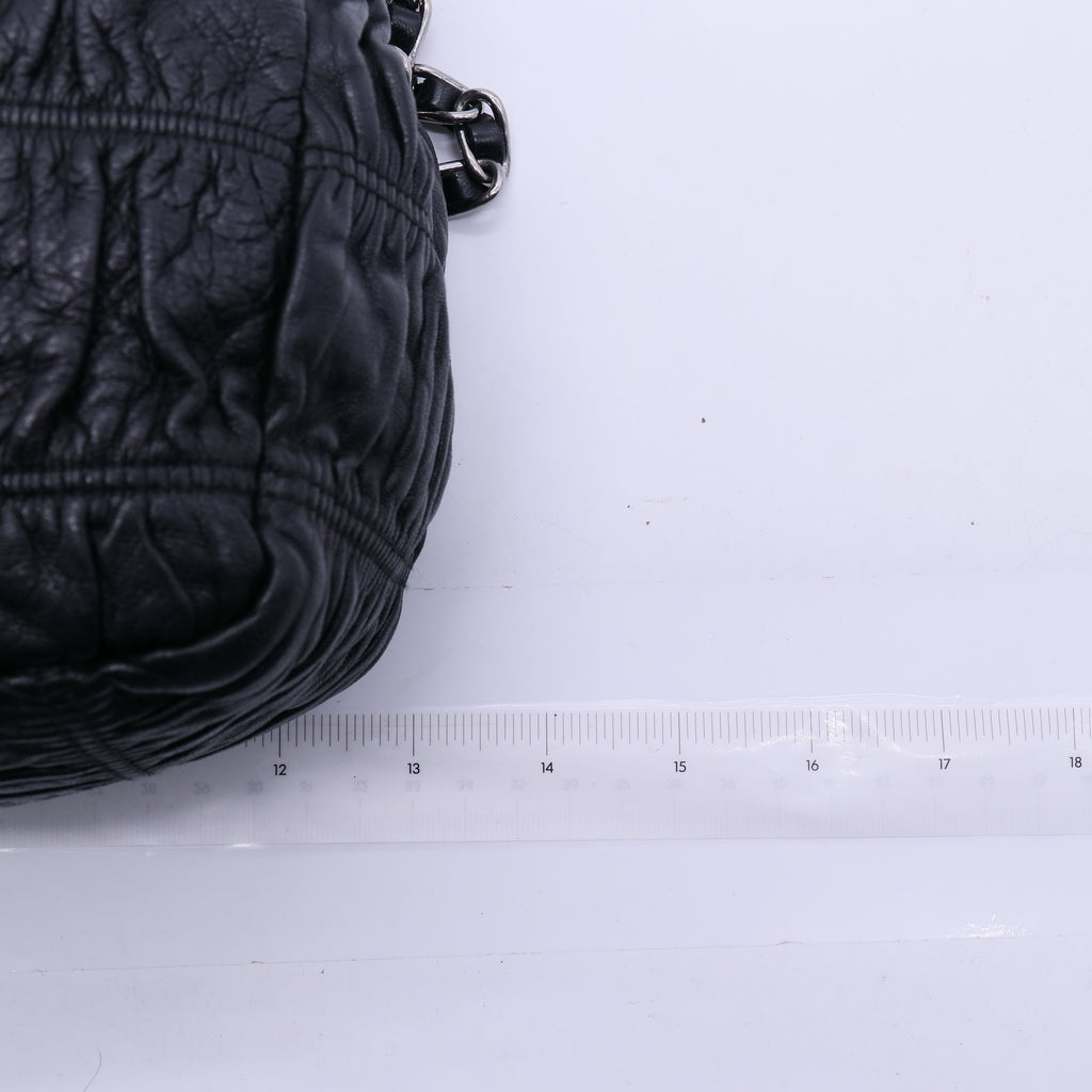 Gaufre Chain Flap Shoulder Bag Nappa Leather Twins LDJ3950