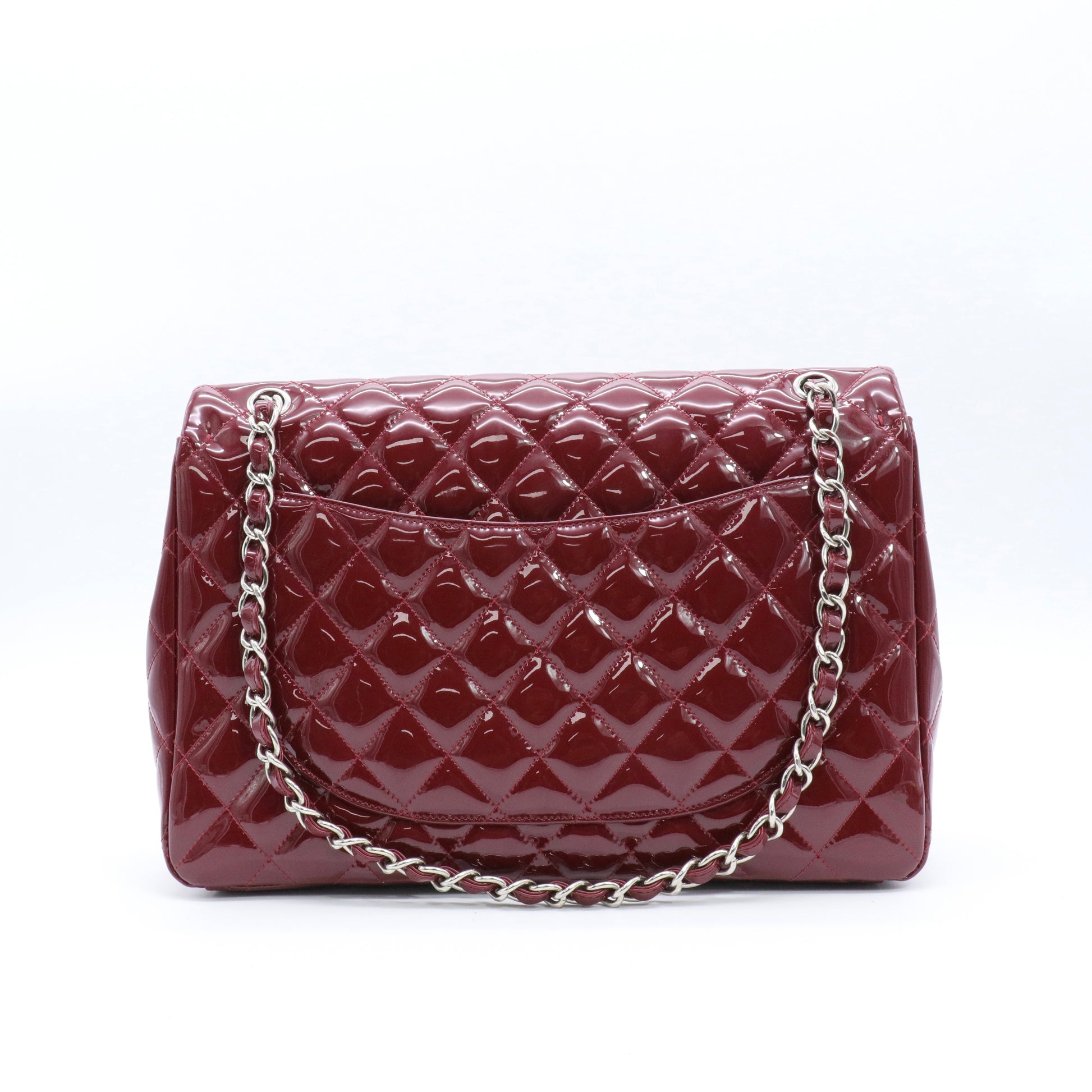 Patent Quilted Maxi Double Flap Red twins