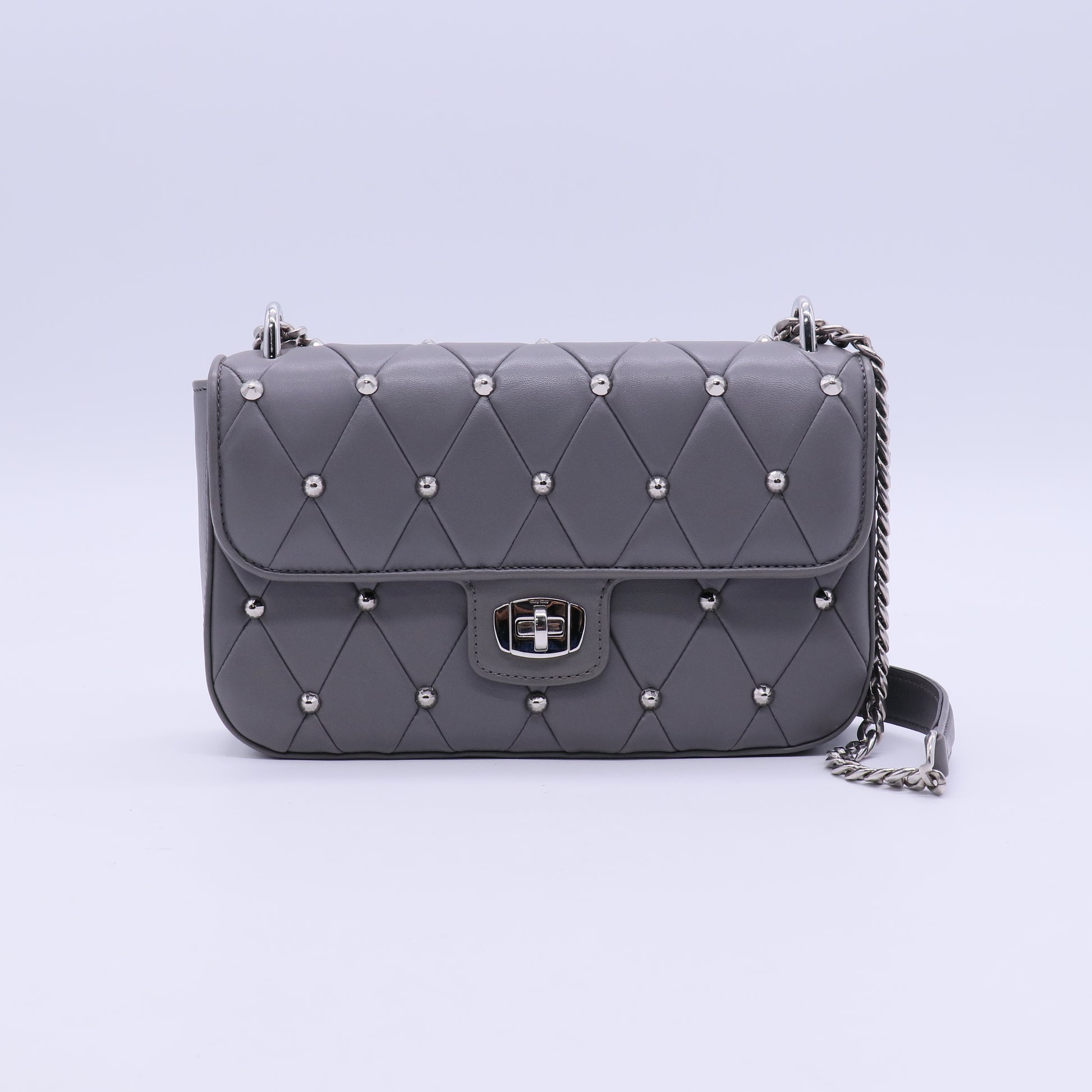 MiuMiu Shoulder Bag Studded Leather Medium  B21797