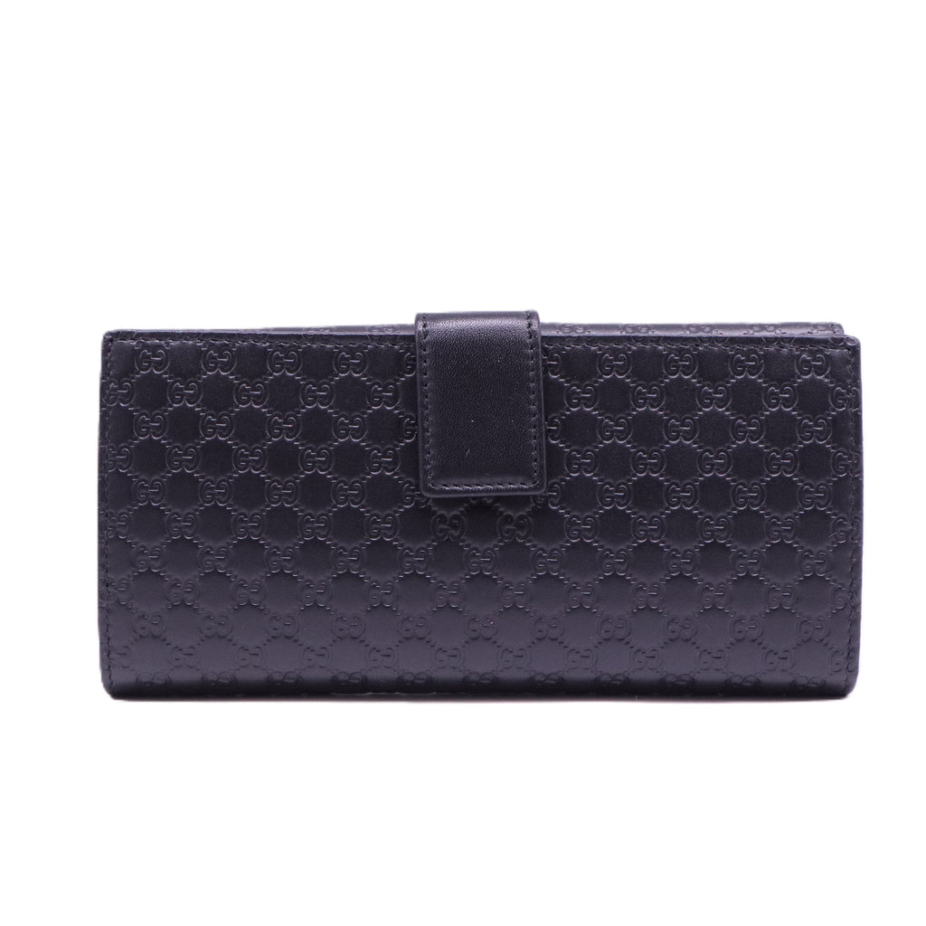 Micro Guccissima Leather Continental Flap Wallet