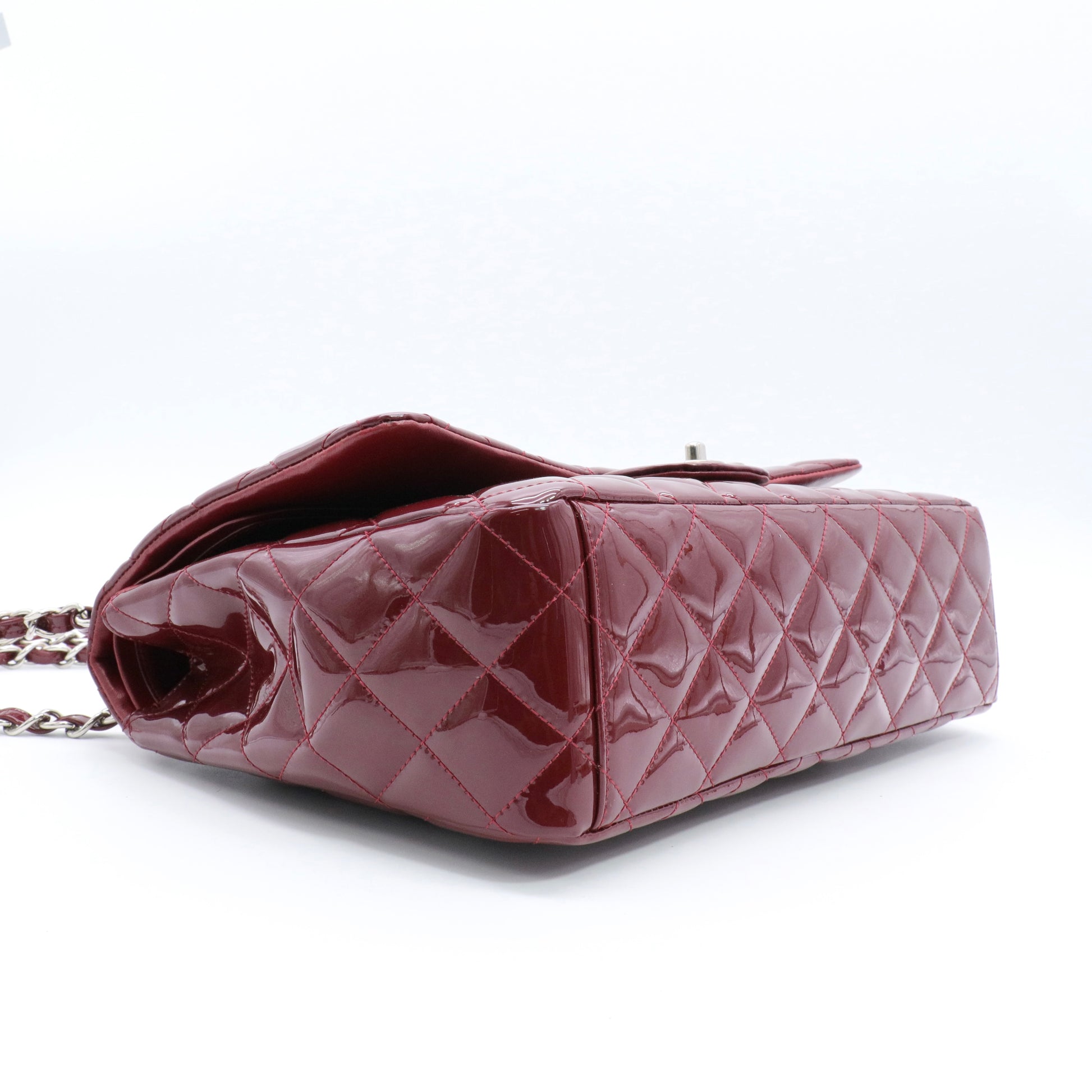 Patent Quilted Maxi Double Flap Red twins