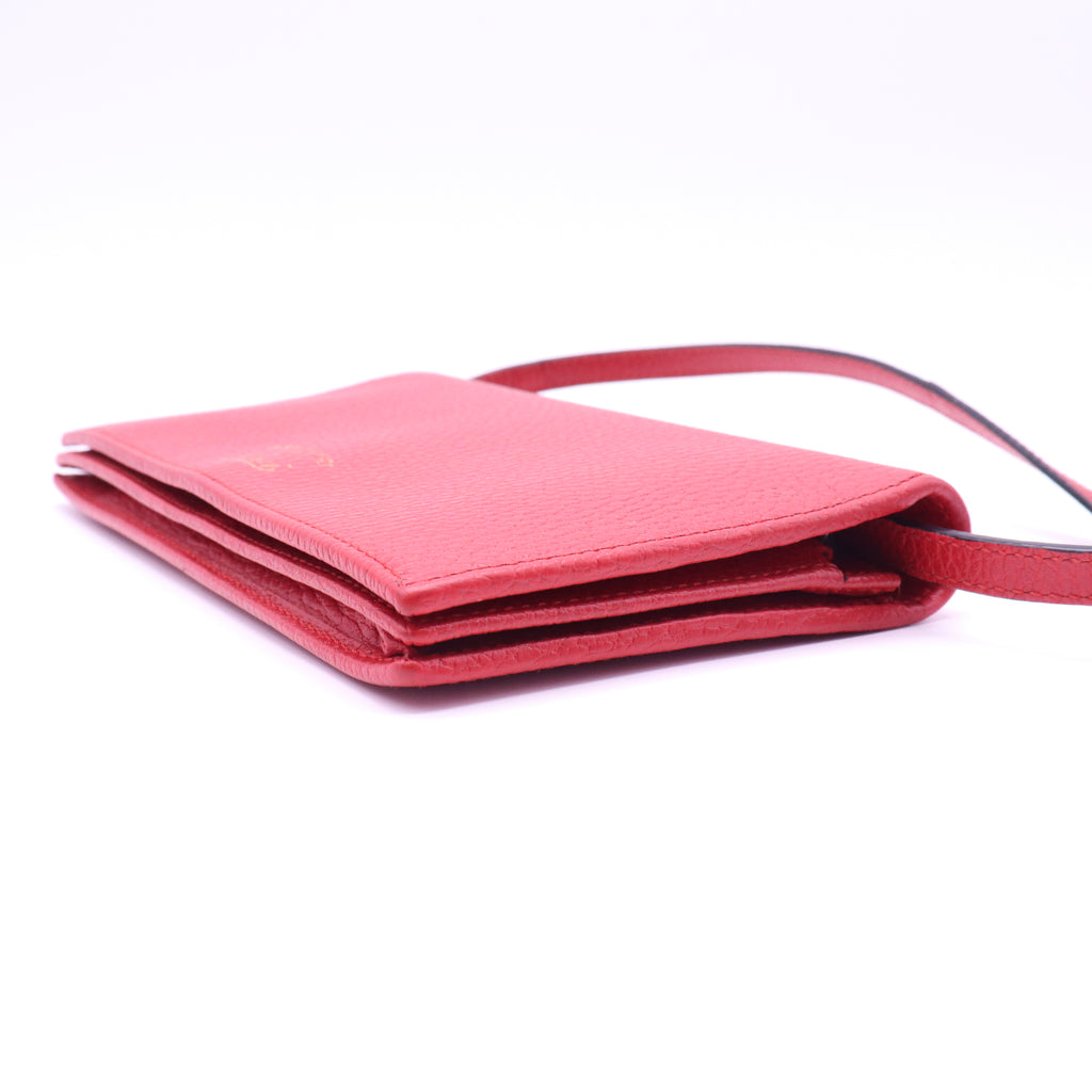 Gucci Swing Leather Wallet On Strap W21201