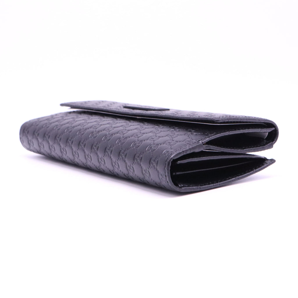 Micro Guccissima Leather Continental Flap Wallet