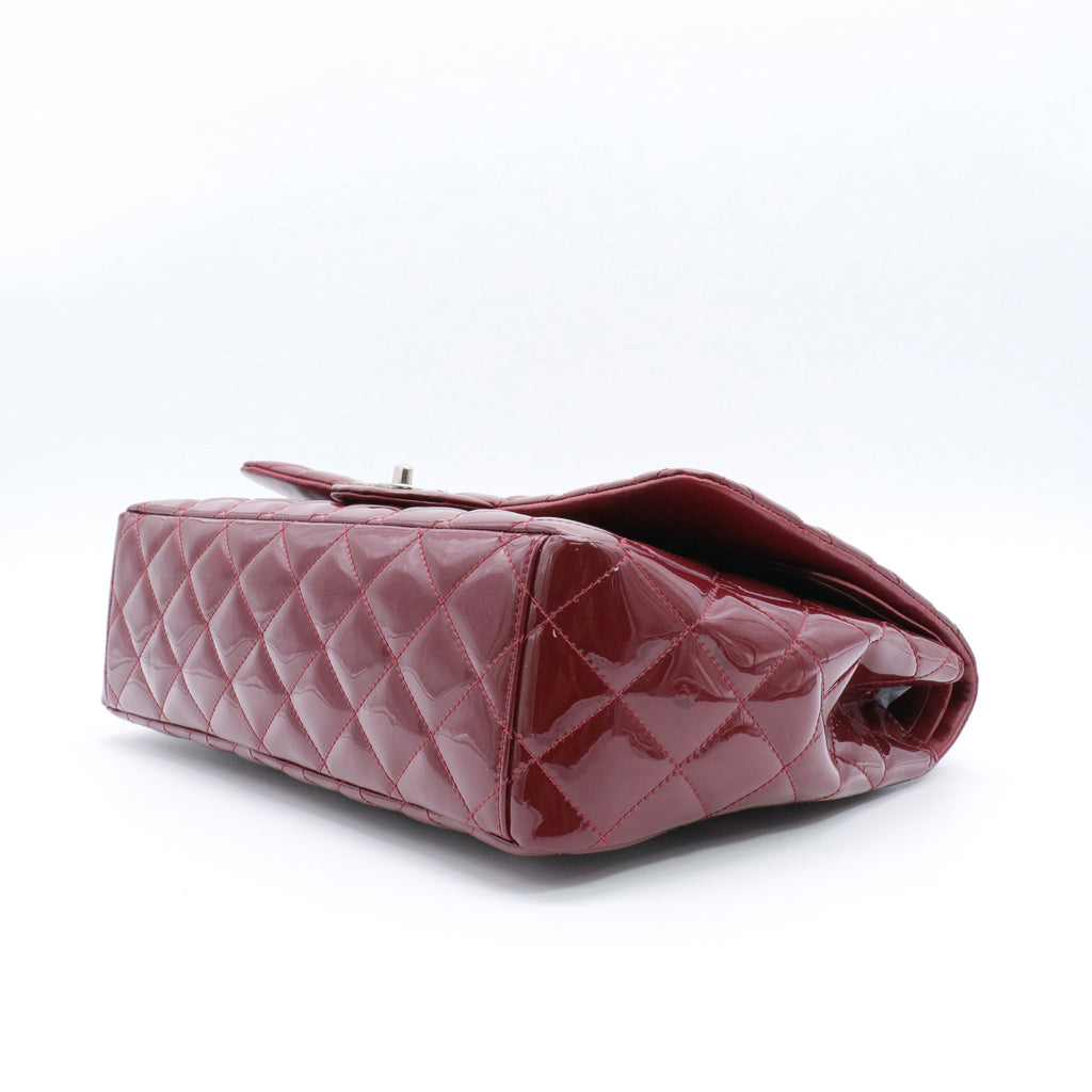 Patent Quilted Maxi Double Flap Red twins