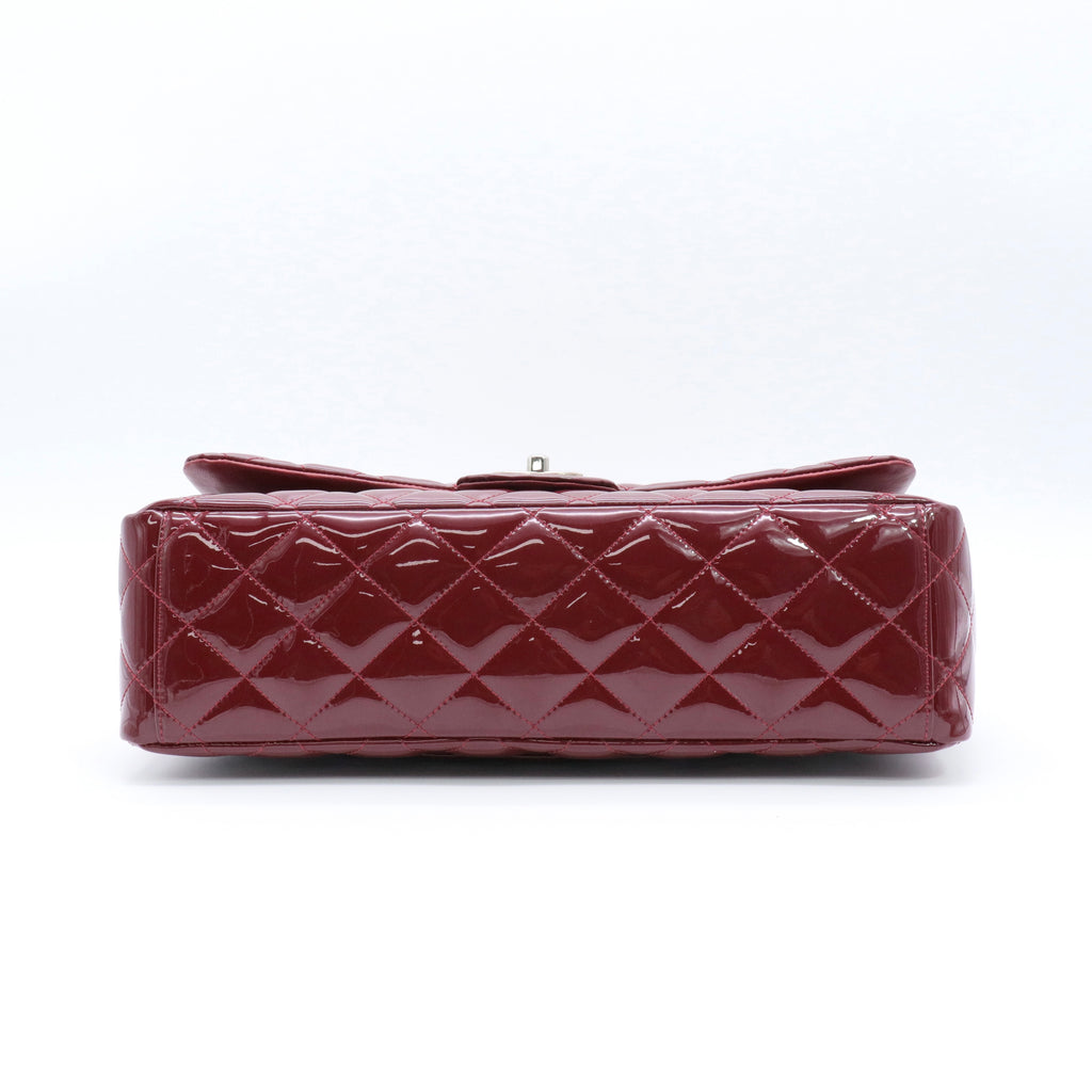 Patent Quilted Maxi Double Flap Red twins