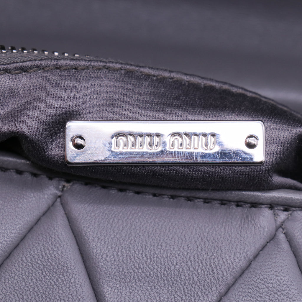 MiuMiu Shoulder Bag Studded Leather Medium  B21797