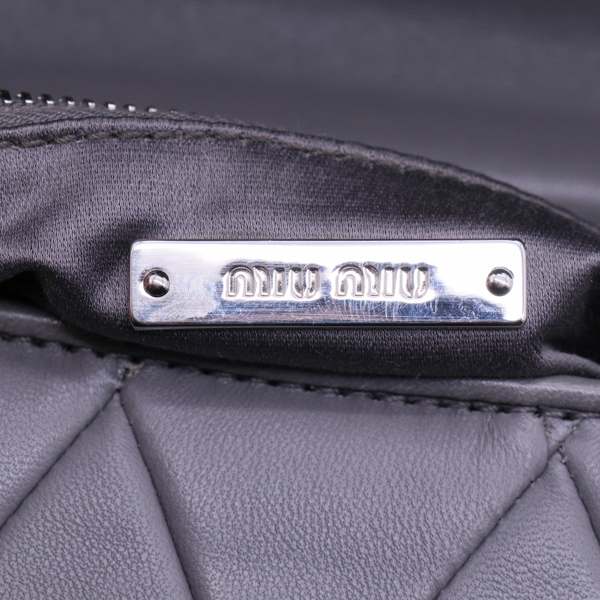 MiuMiu Shoulder Bag Studded Leather Medium  B21797