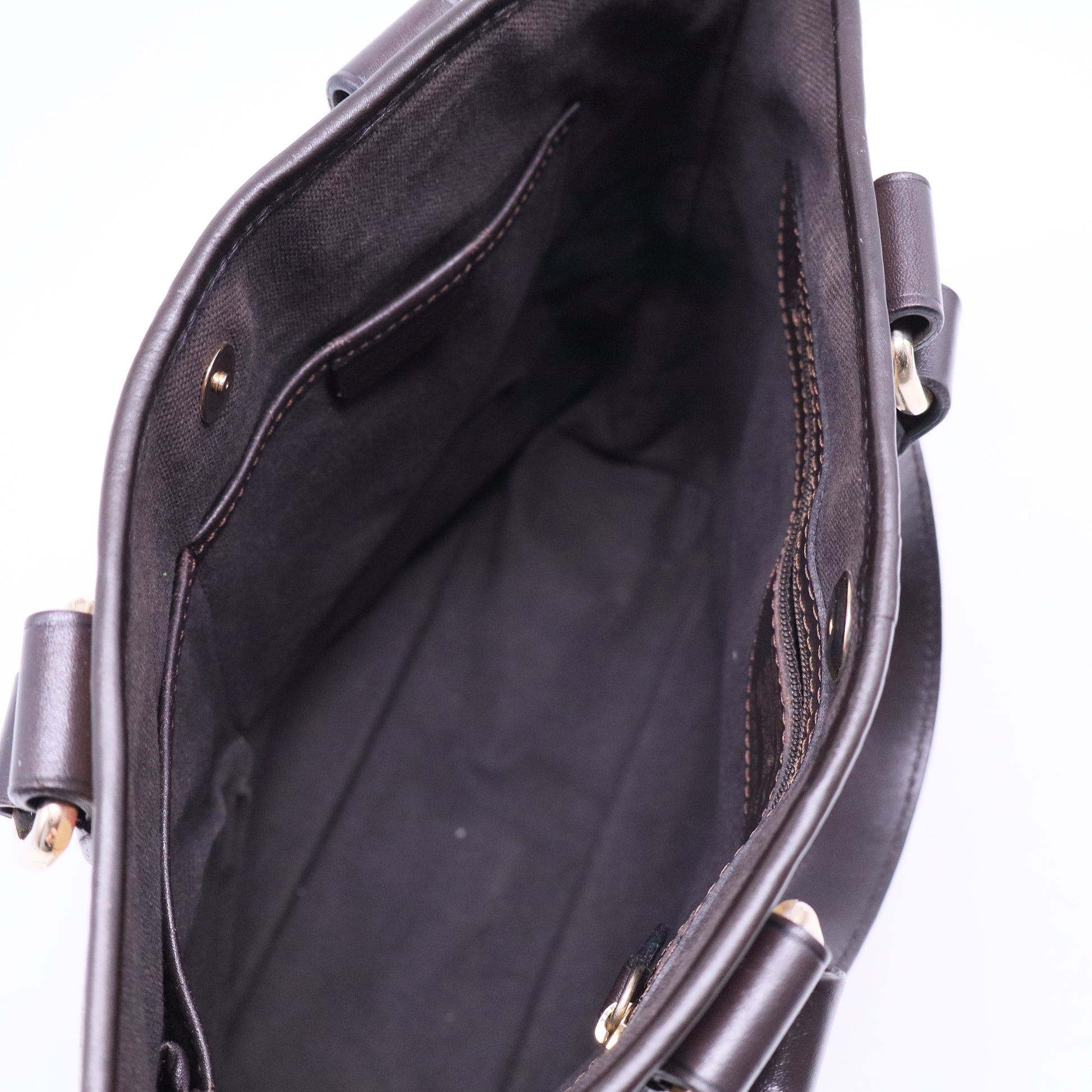 Burberry Haymarket Check Small Onslow Tote Chocolate B20747