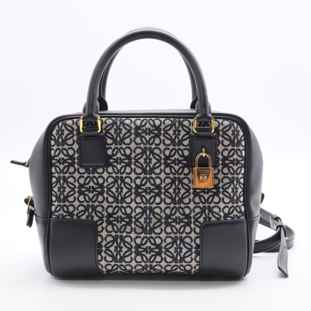 Loewe Jacquard Anagram Calfskin Amazona 19 Black Navy Twins LDJ2635