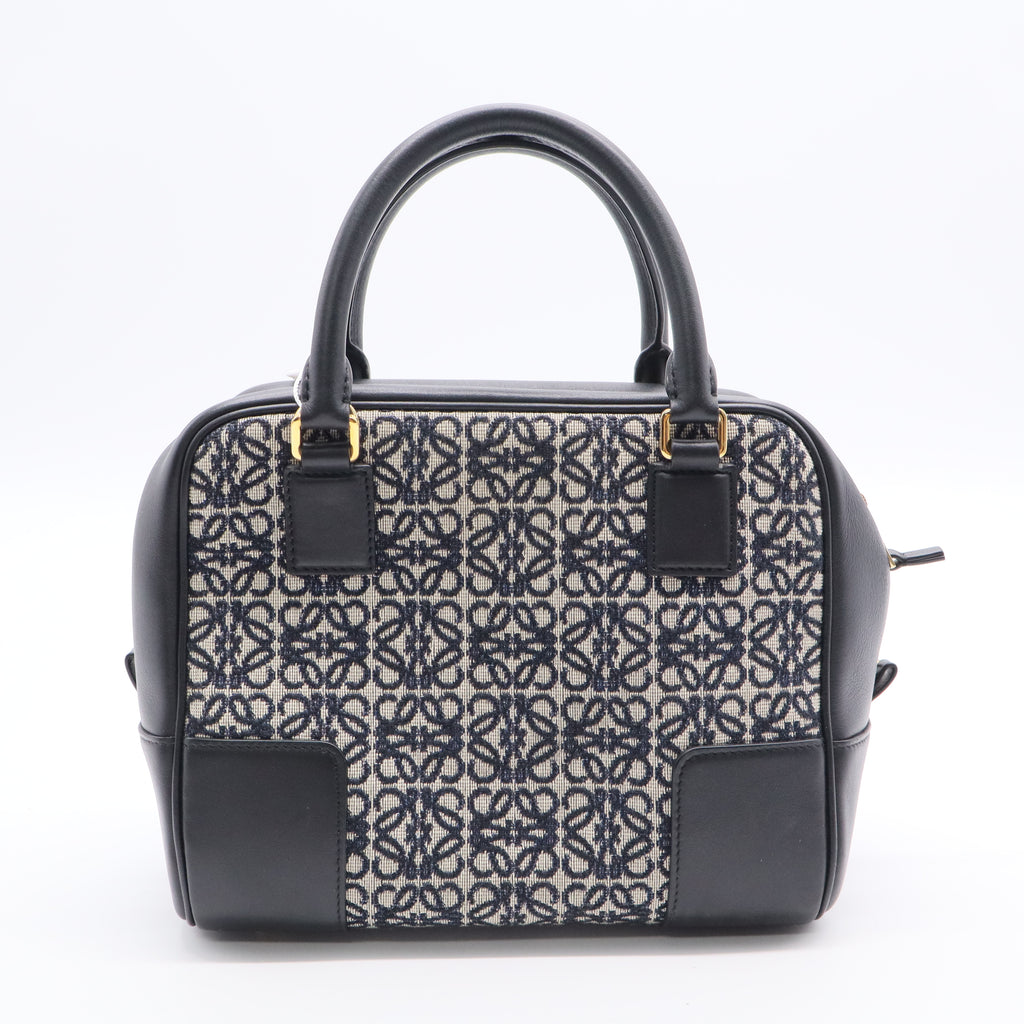 Loewe Jacquard Anagram Calfskin Amazona 19 Black Navy Twins LDJ2635