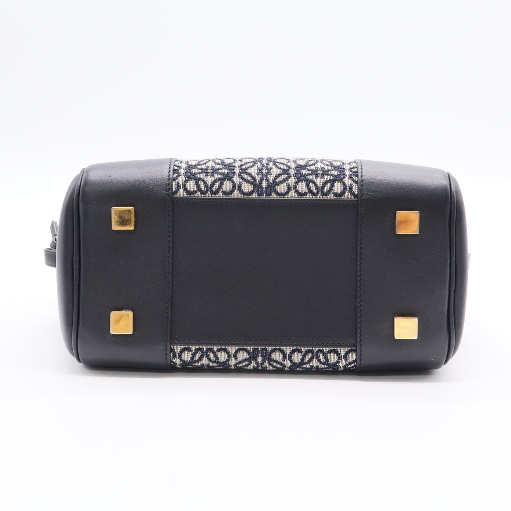 Loewe Jacquard Anagram Calfskin Amazona 19 Black Navy Twins LDJ2635
