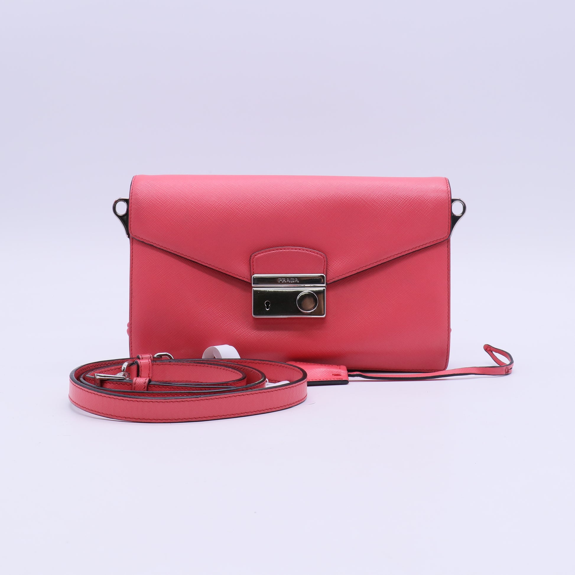 Prada Convertible Sound Bag Vernice Saffiano Leather Mini B21782