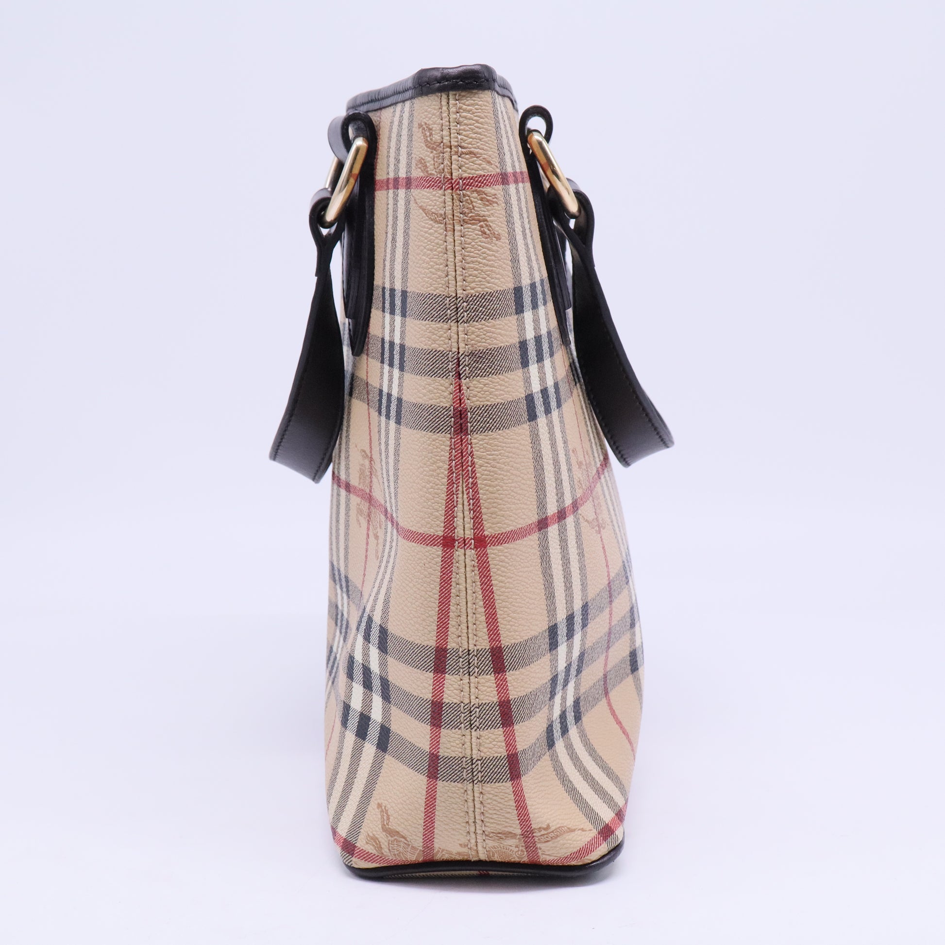 Burberry Haymarket Check Small Onslow Tote Chocolate B20747