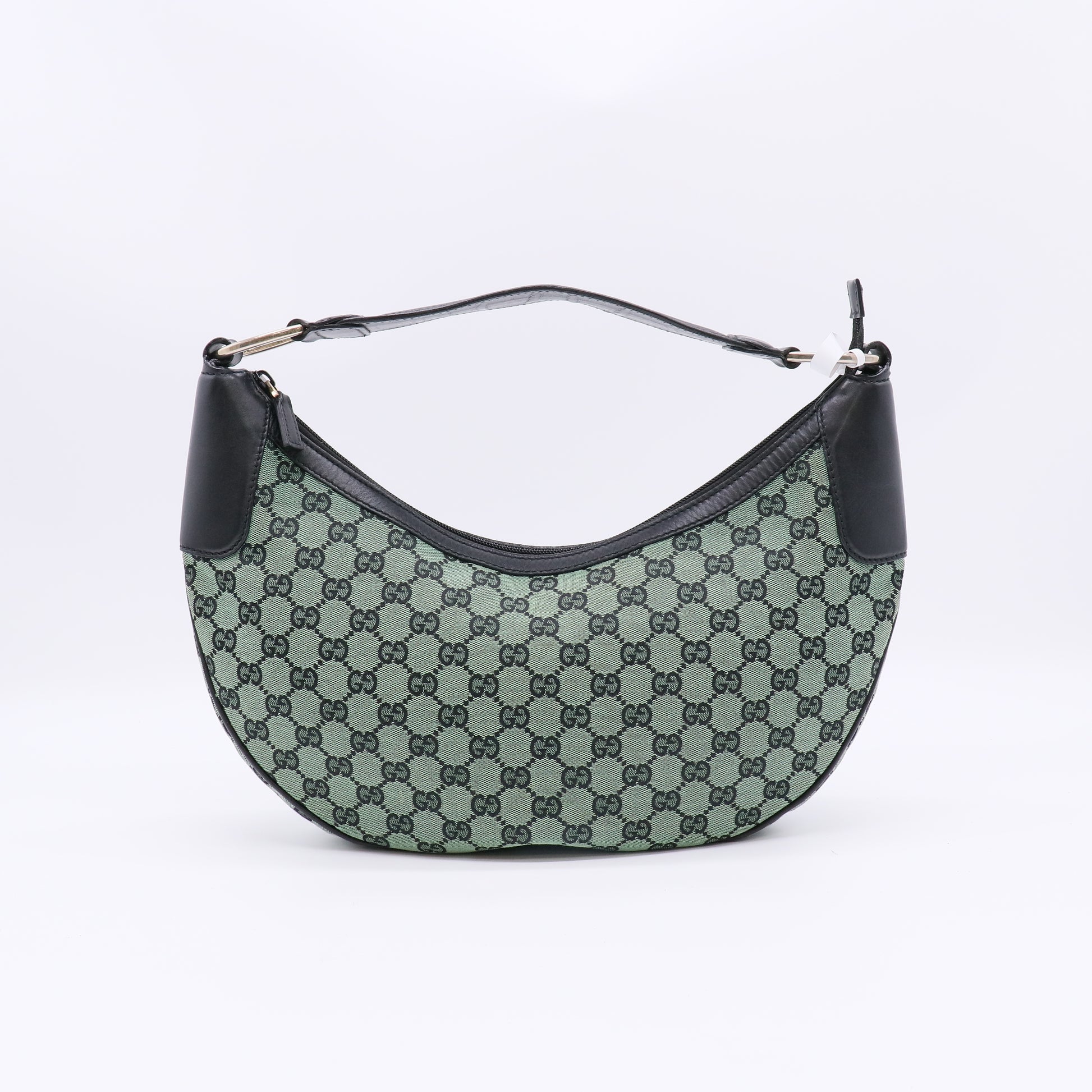 Gucci Green/Black GG Canvas Medium Hobo Bag twins B22939