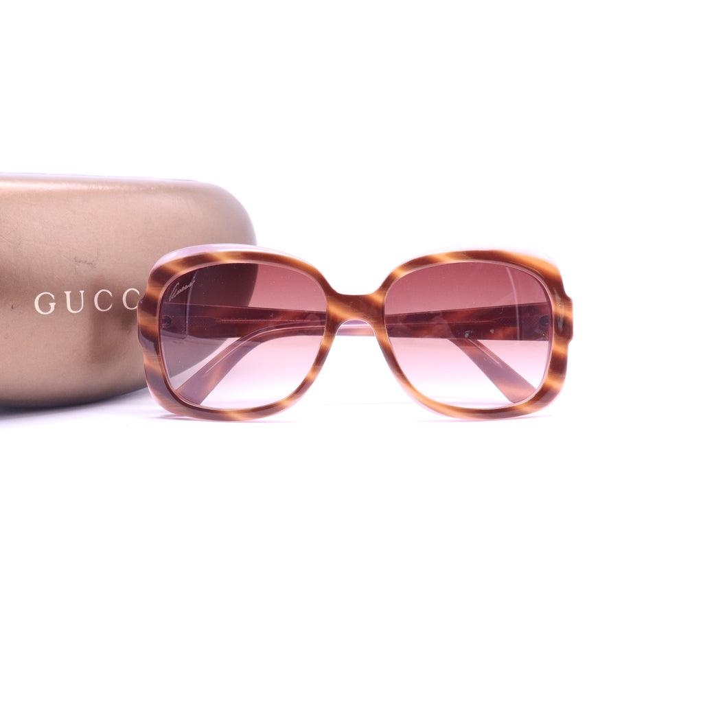 Gucci Tortoiseshell Oversized Square Sunglasses W21271