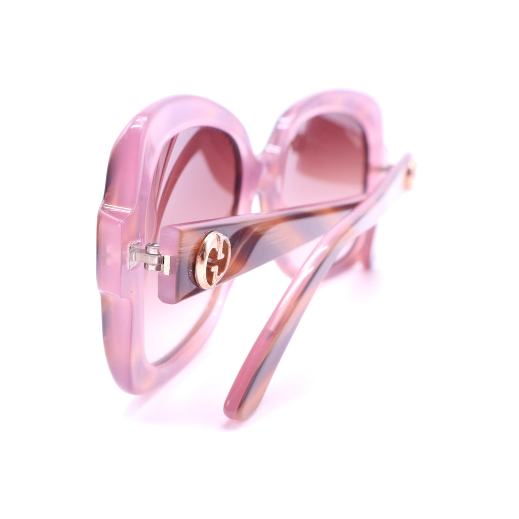 Gucci Tortoiseshell Oversized Square Sunglasses W21271