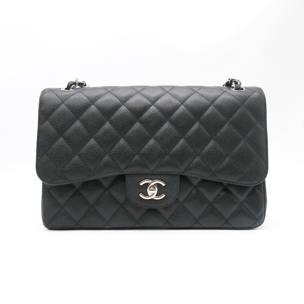 Classic Double Flap Bag Quilted Caviar JumboTwins LDJ5386