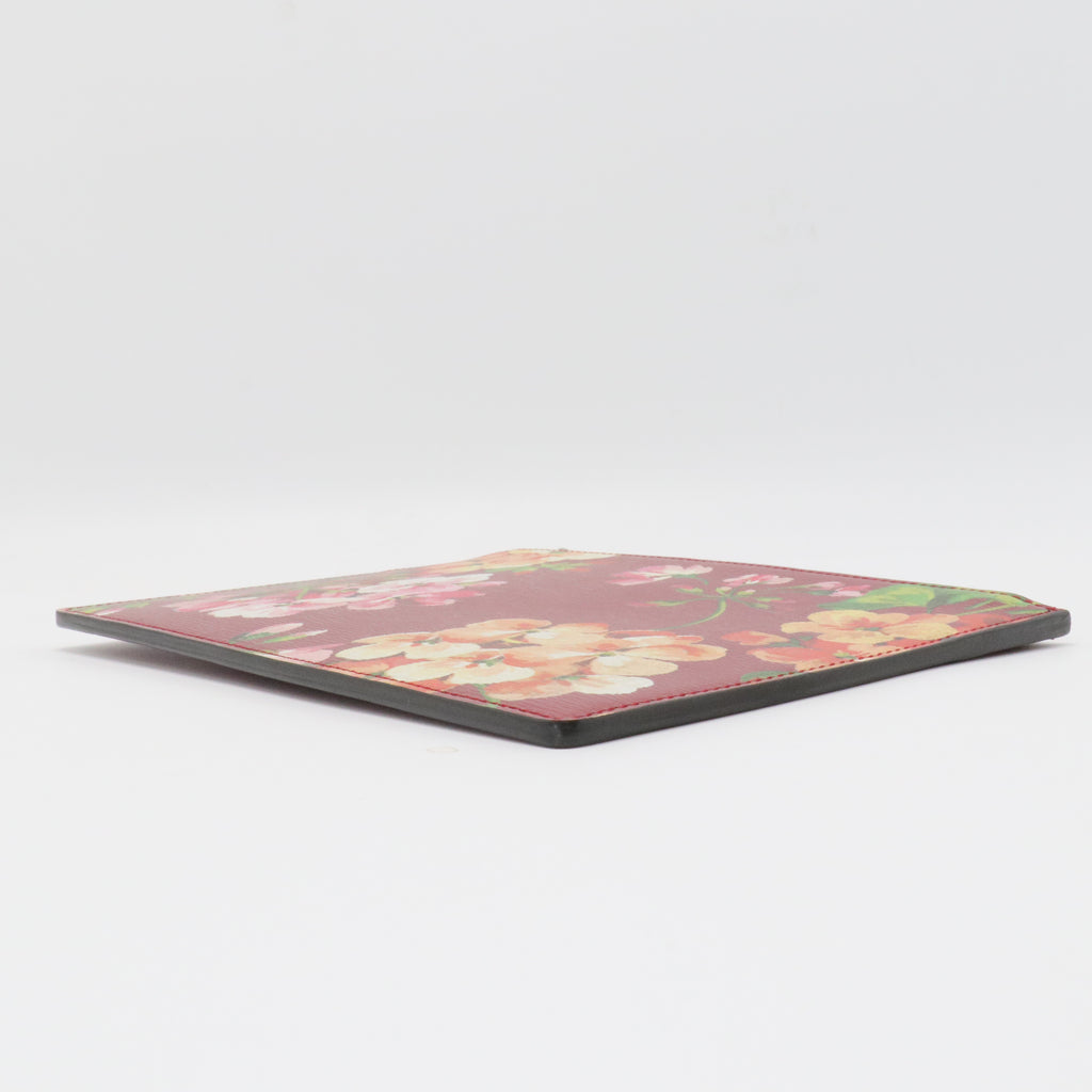 Zip Pouch GG Blooms Leather