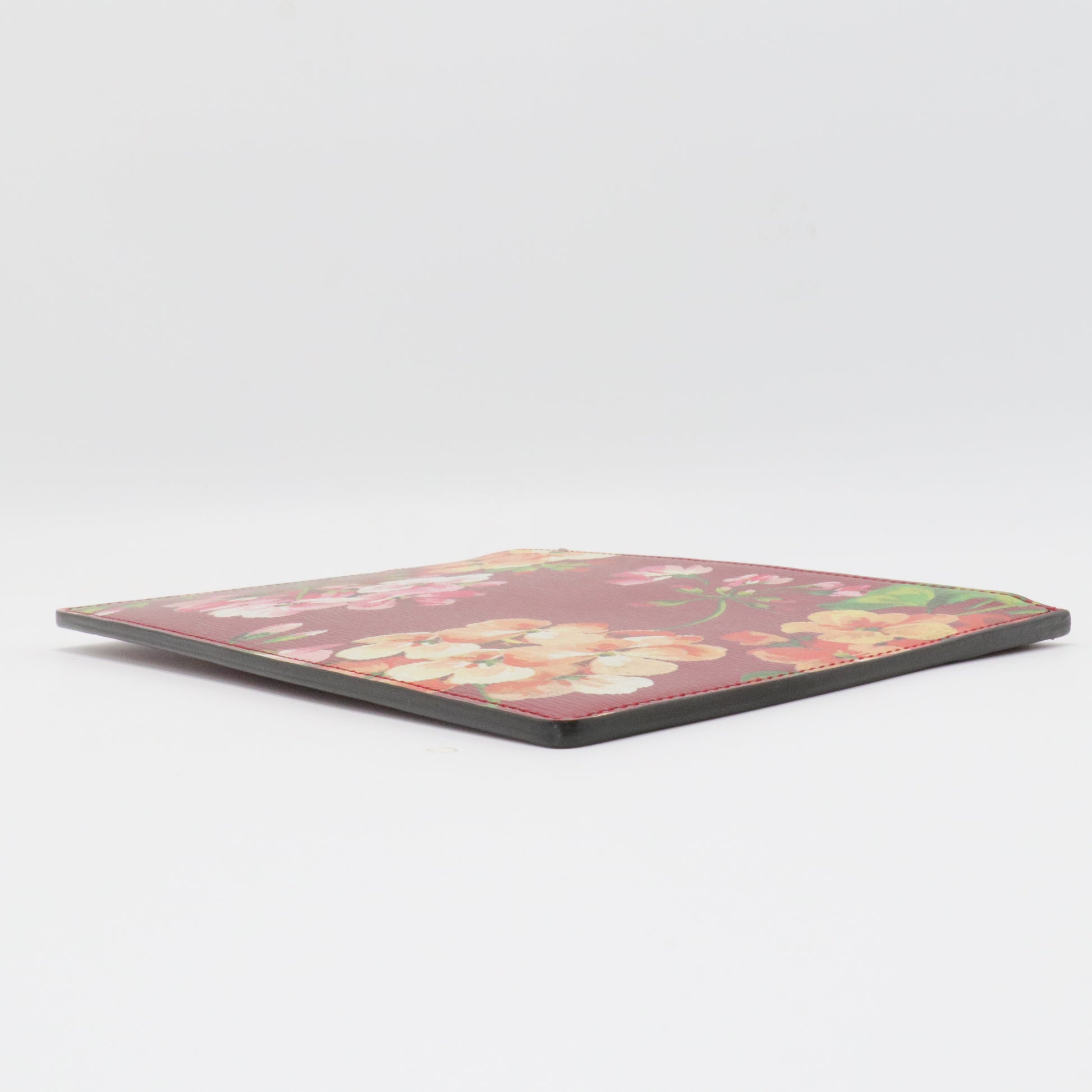 Zip Pouch GG Blooms Leather