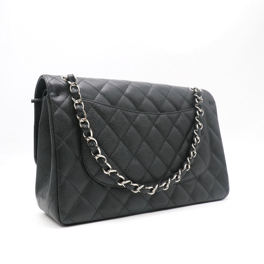 Classic Double Flap Bag Quilted Caviar JumboTwins LDJ5386