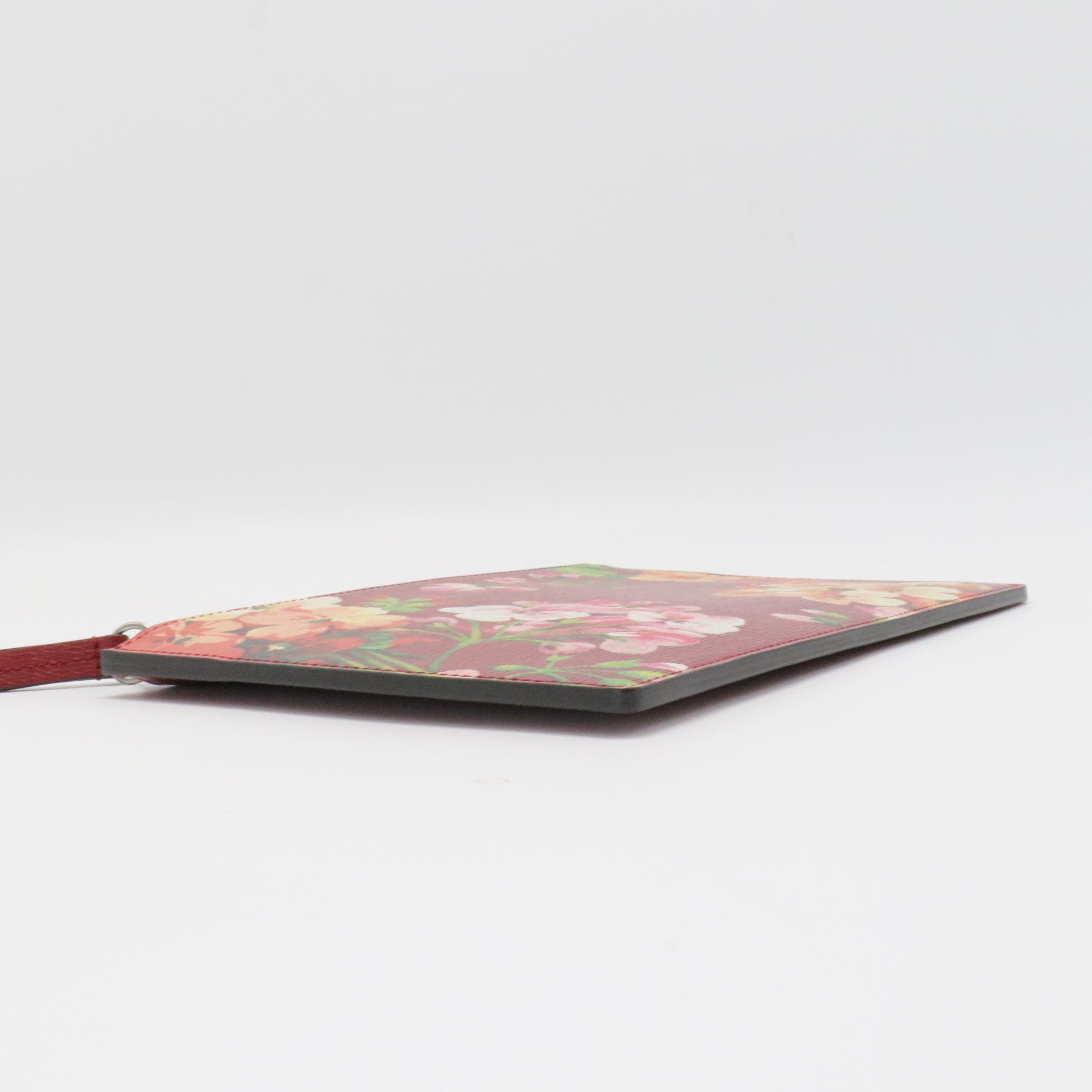 Zip Pouch GG Blooms Leather