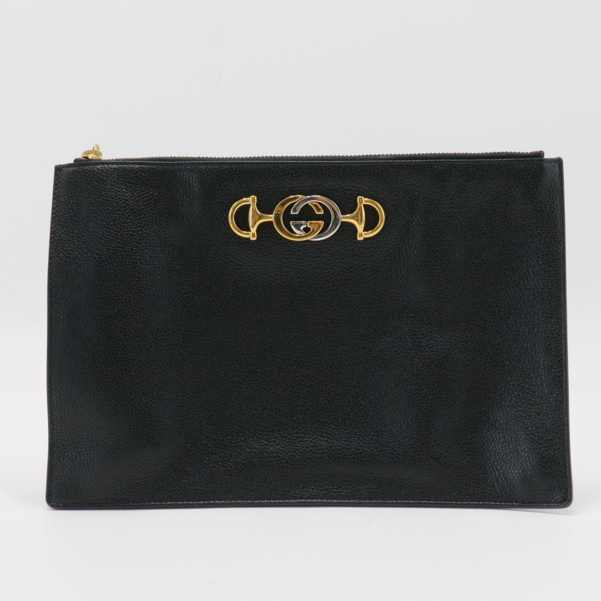 GG Zip Pouch Leather