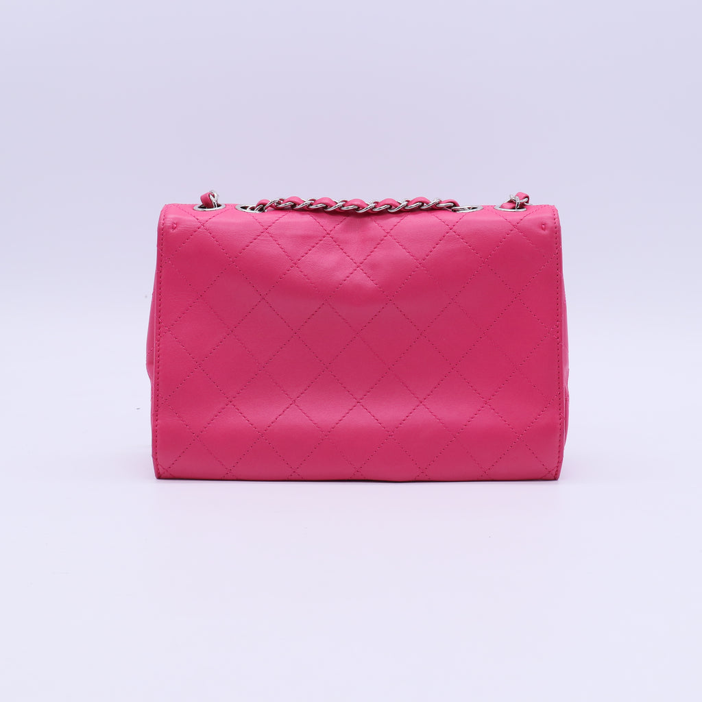 3 Compartment Flap Bag Quilted Calfskin Medium Twins B21806