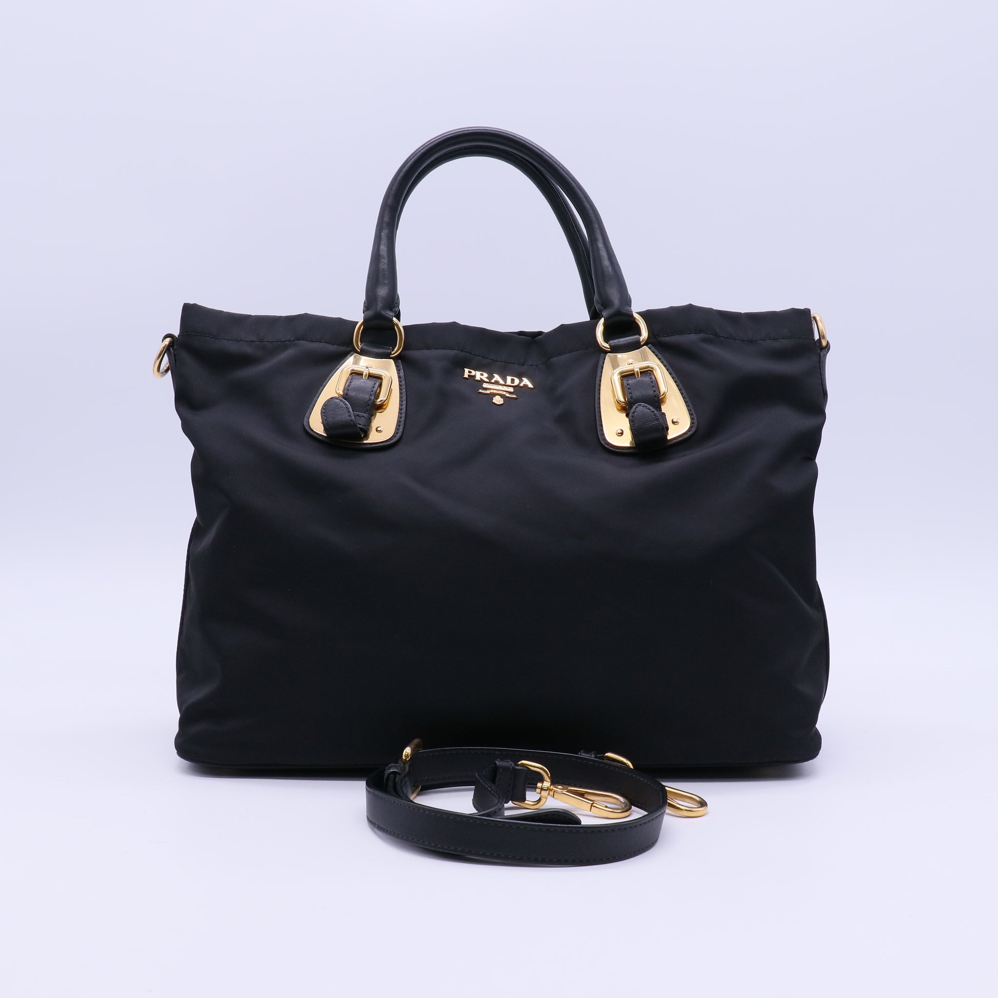 Belted Tote Tessuto and Leather Medium Twins B21300