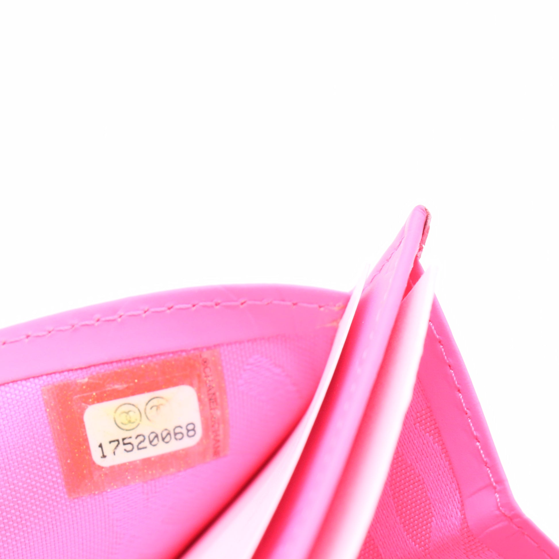 Cambon Line Bi-fold Long Wallet Black Pink