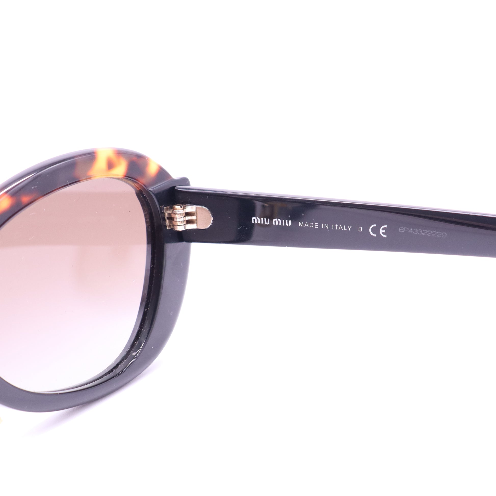 Miu Miu Noir Cat-Eye Tortoiseshell Sunglasses W21272