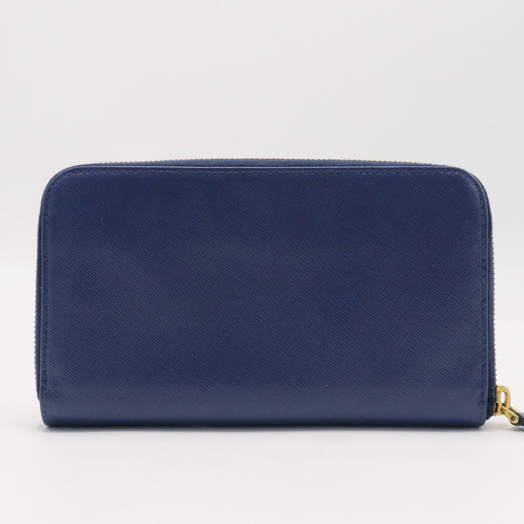 Saffiano Lux Leather Wristlet
