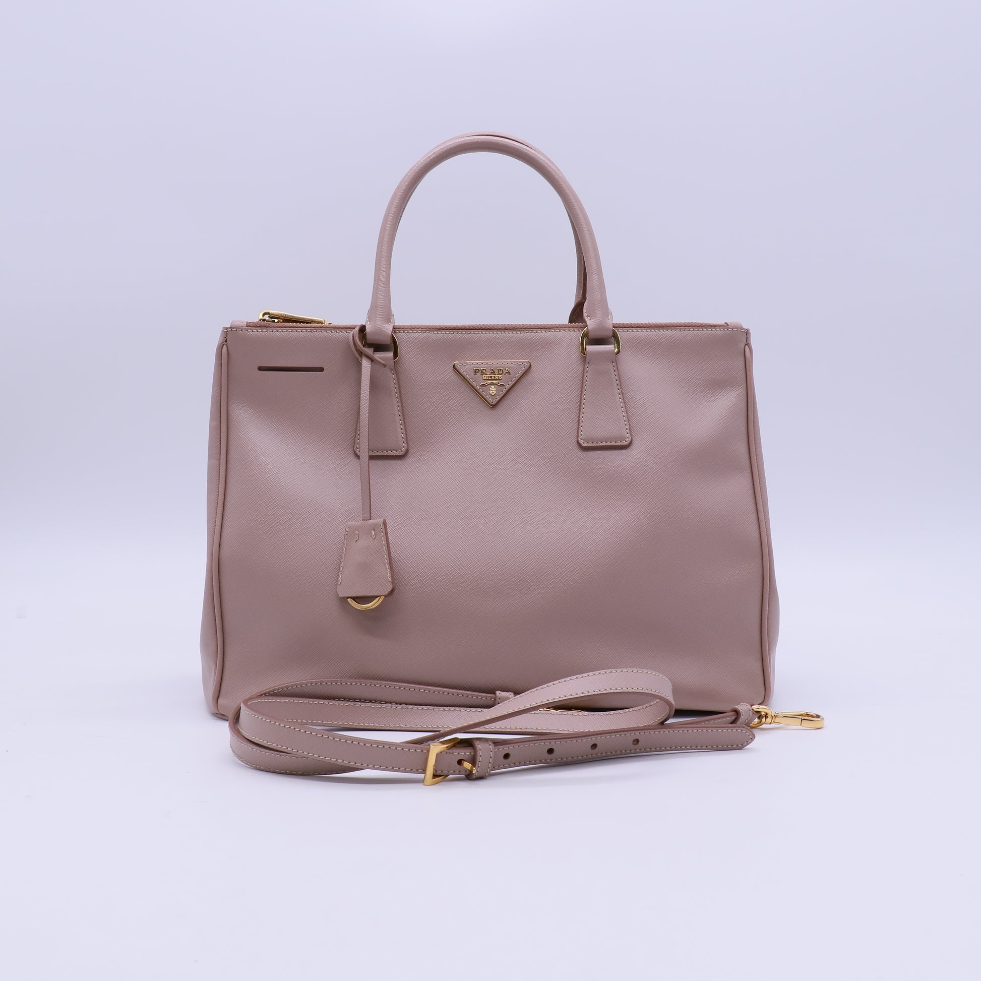Prada Double Zip Lux Tote Saffiano Leather Large Twins B21876