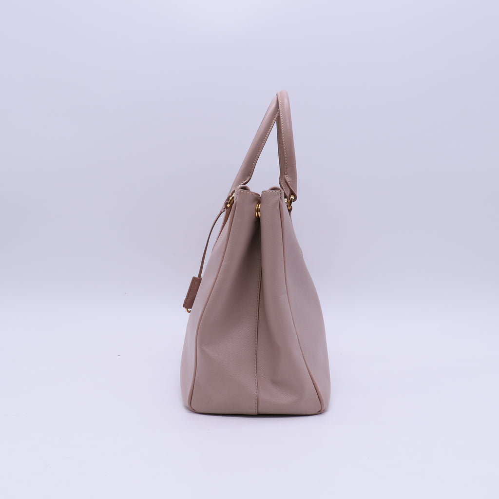 Prada Double Zip Lux Tote Saffiano Leather Large Twins B21876